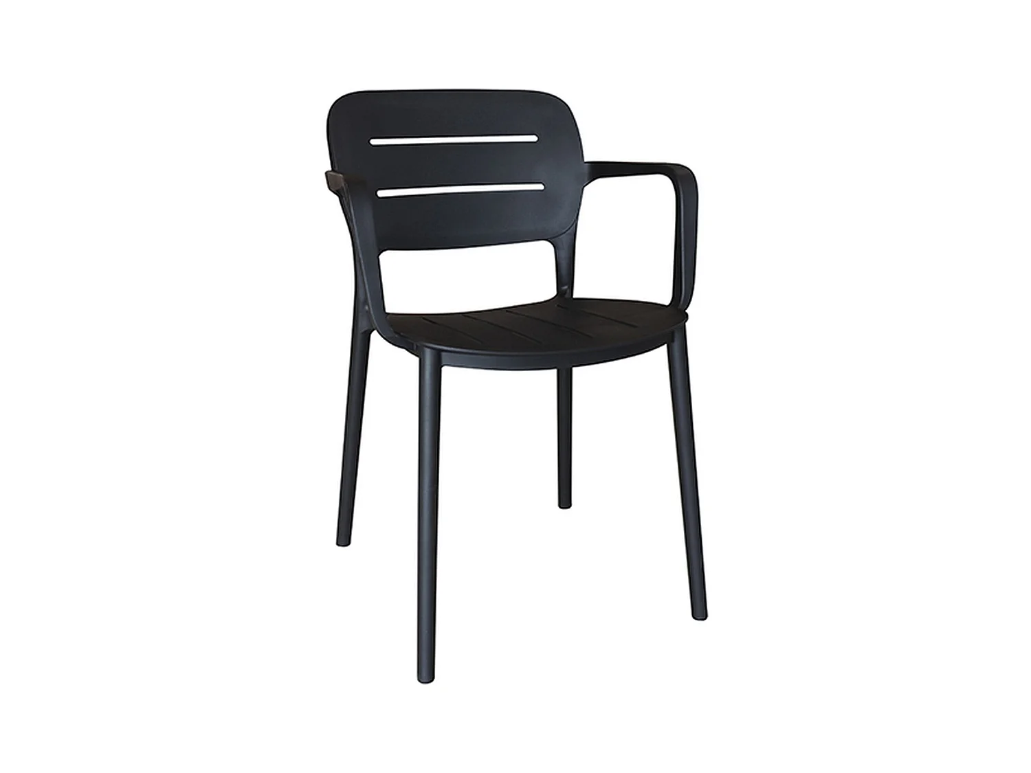 Now's Home - Lot De 4 Fauteuils De Table Noir En Polypropylene