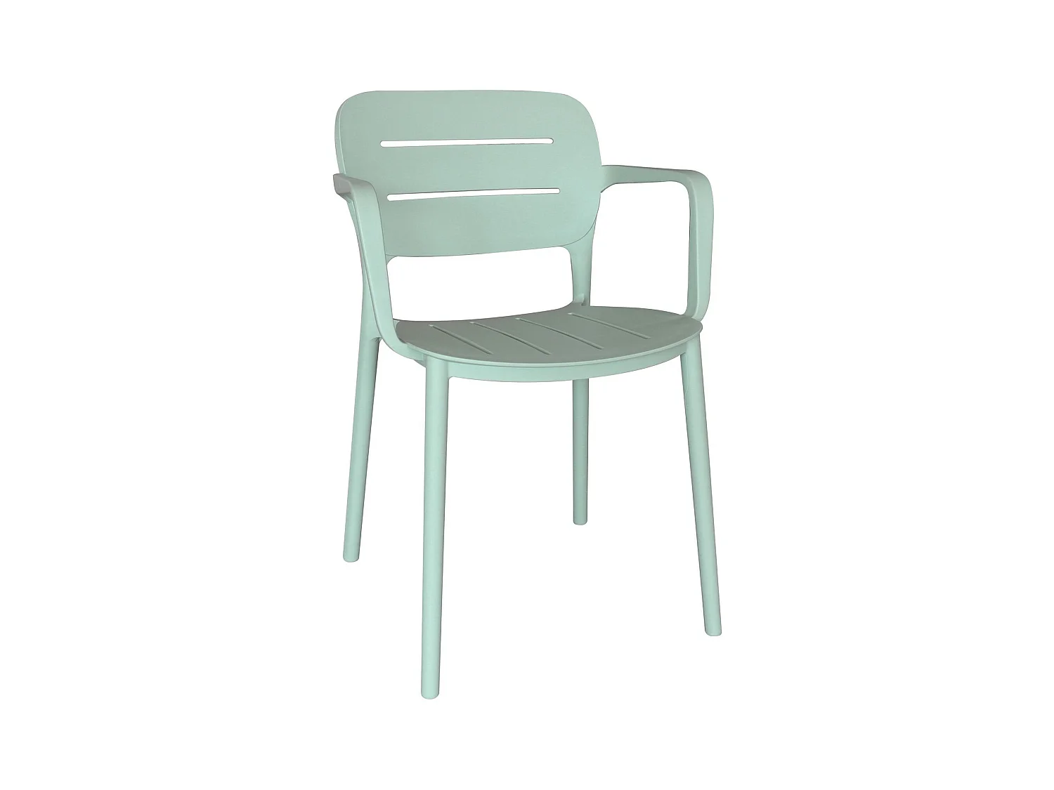 Now's Home - Lot De 4 Fauteuils De Table Vert Exterieur En Polypropylene