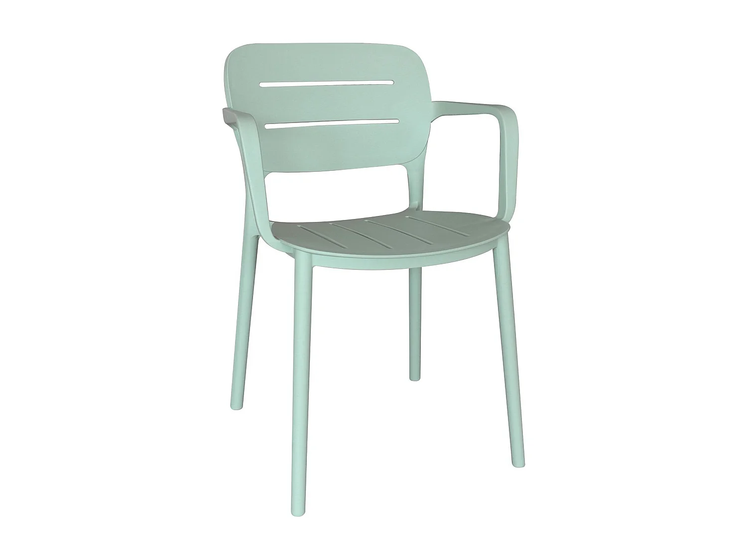 Now's Home - Lot De 4 Fauteuils De Table Vert Exterieur En Polypropylene