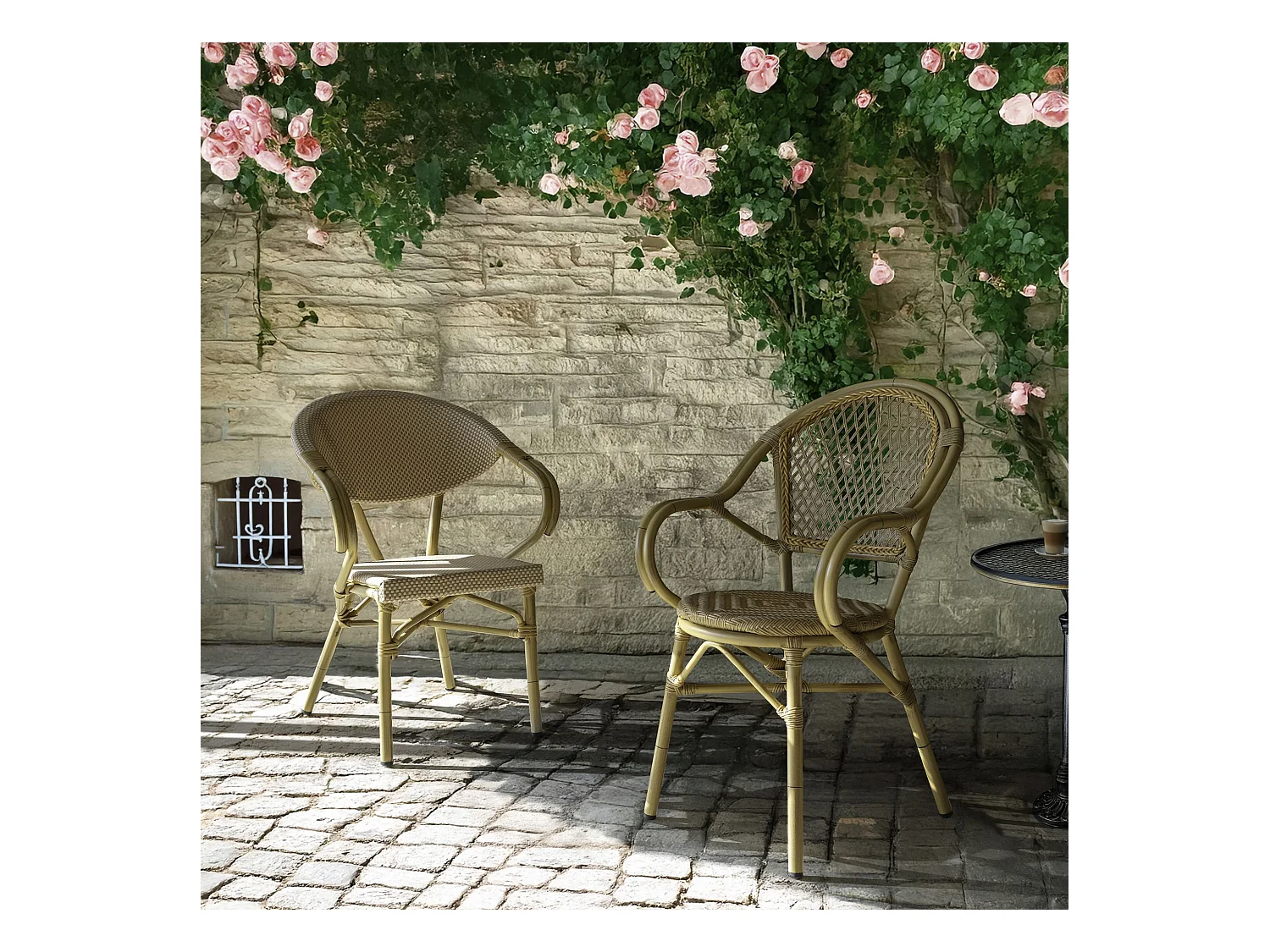 Now's Home - Lot De 2 Fauteuils De Table Exterieur En Rotin Synthetique