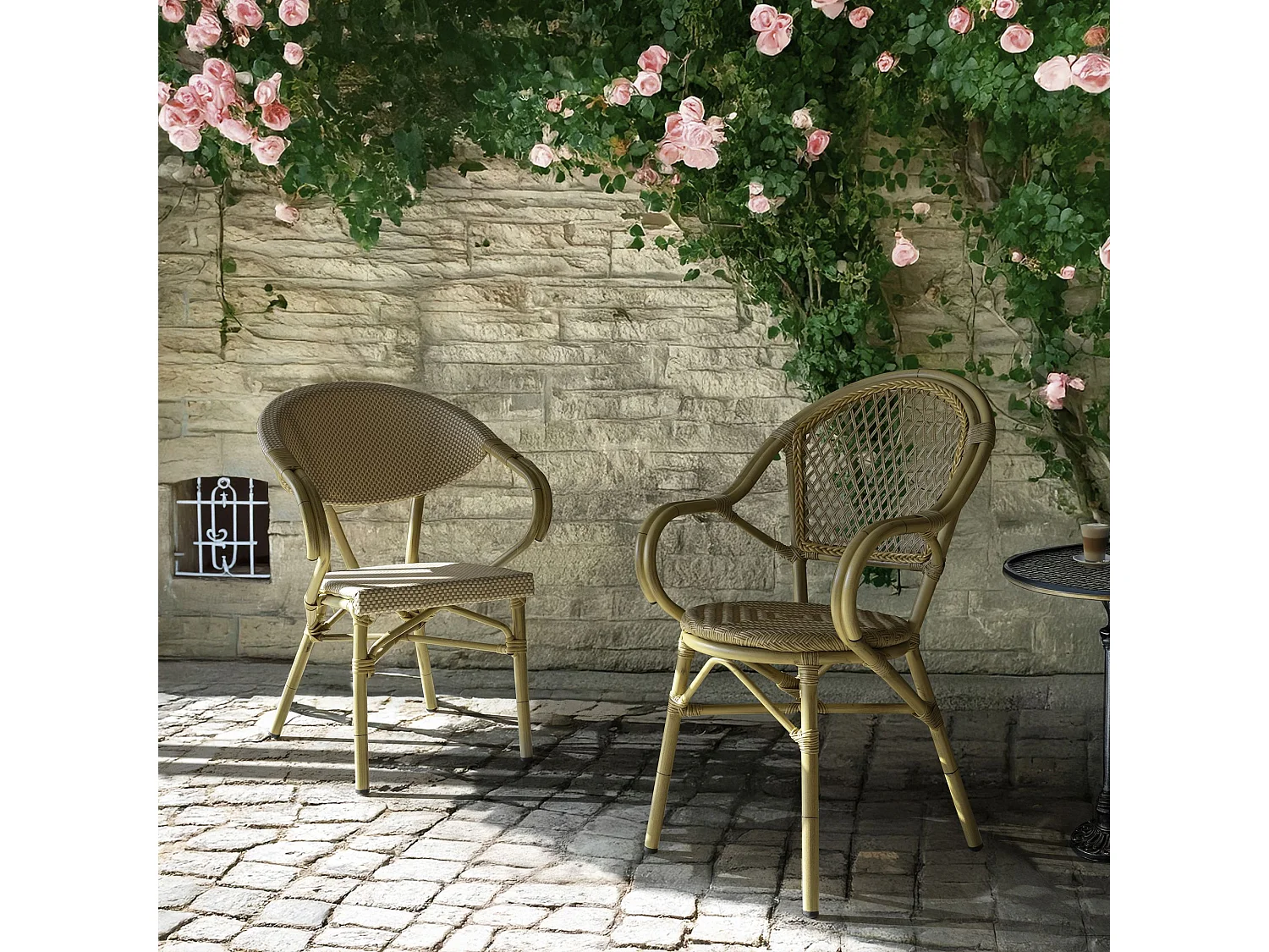 Now's Home - Lot De 2 Fauteuils De Table Exterieur En Rotin Synthetique