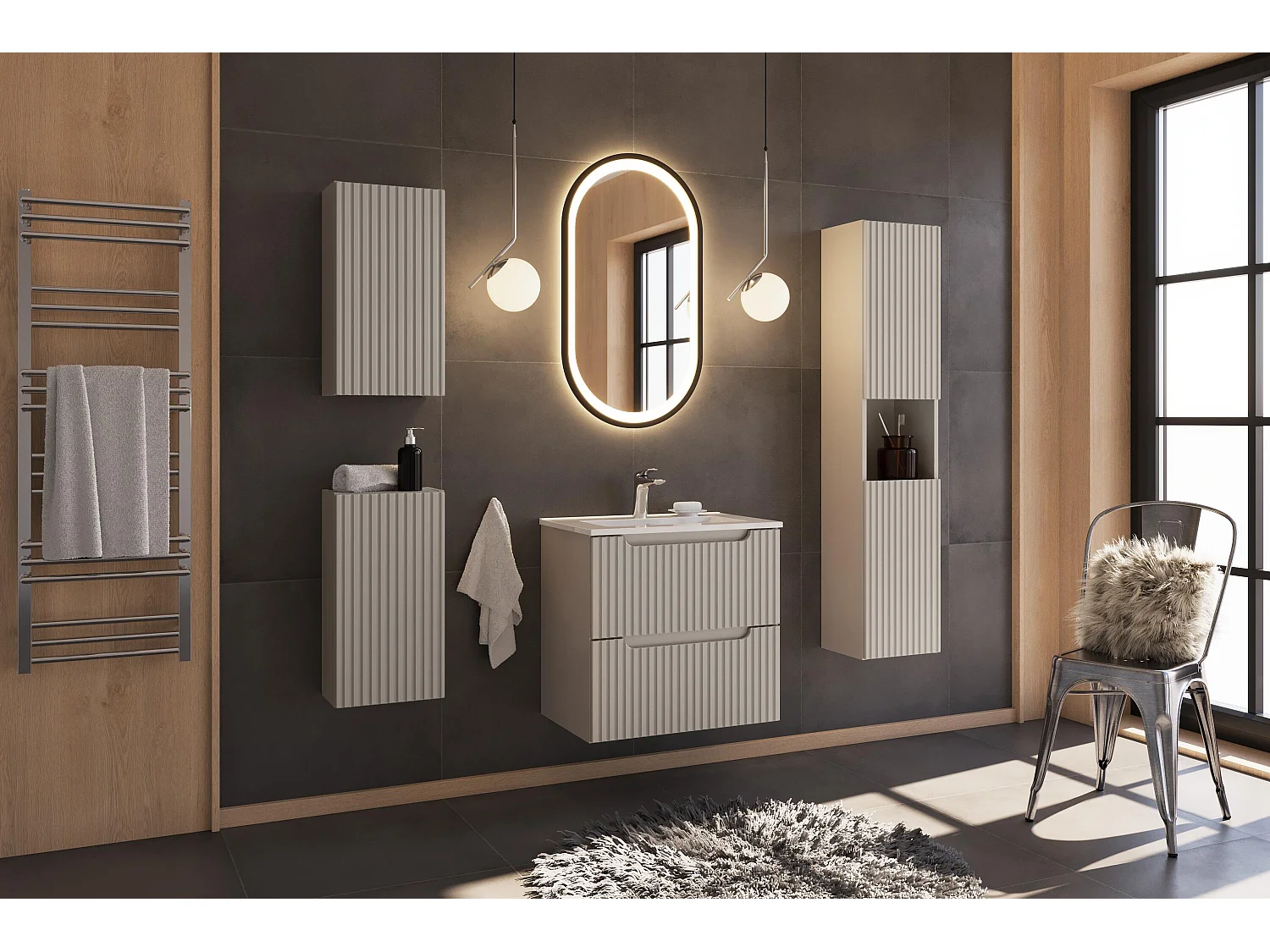 Armoires Latérales NOVA SCAB20 1D 20x39x57 Clair naturel