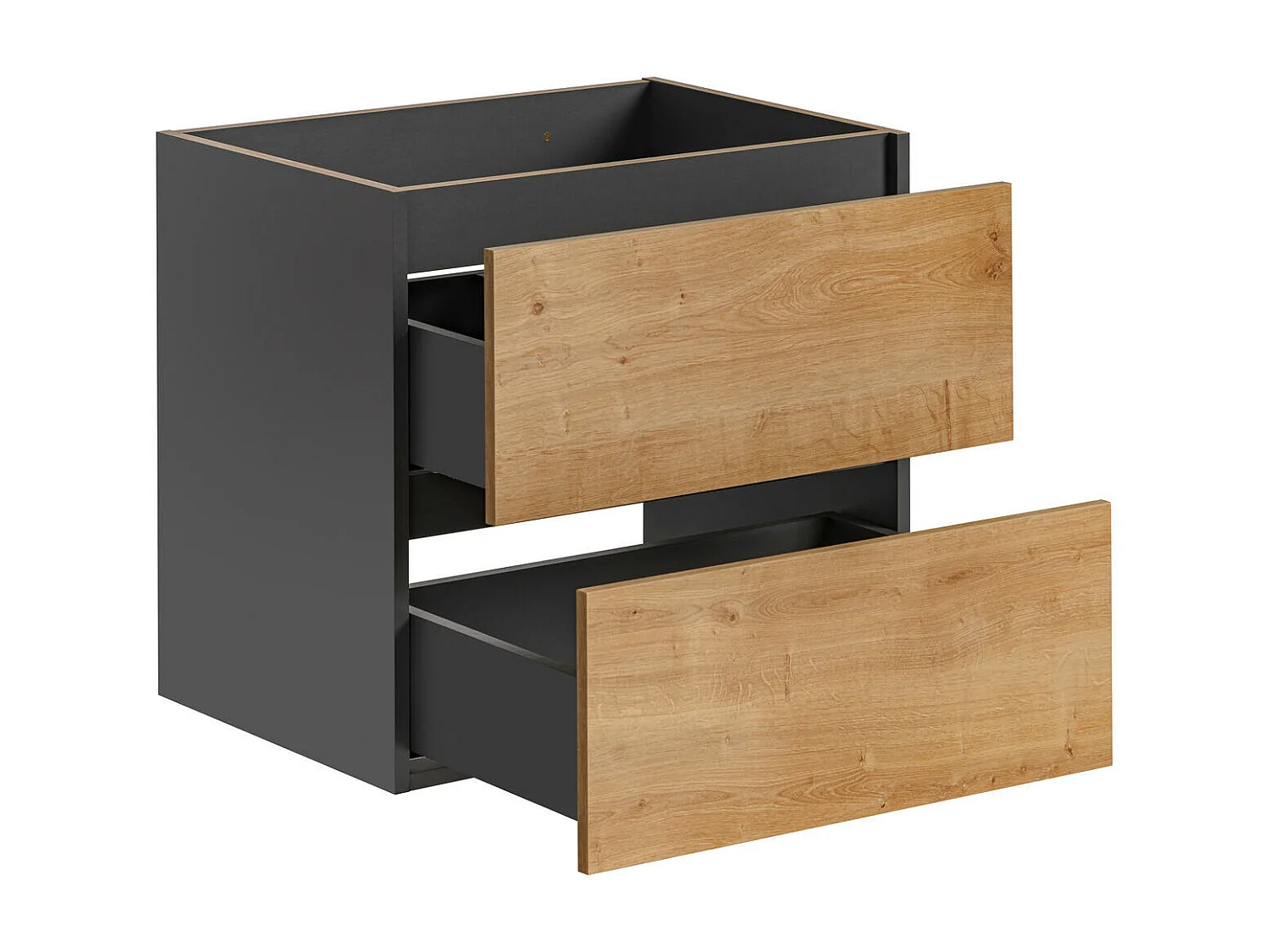 Armoire Sous Lavabos MONAKO CUW60 2D 60x46x57 Grisfoncé