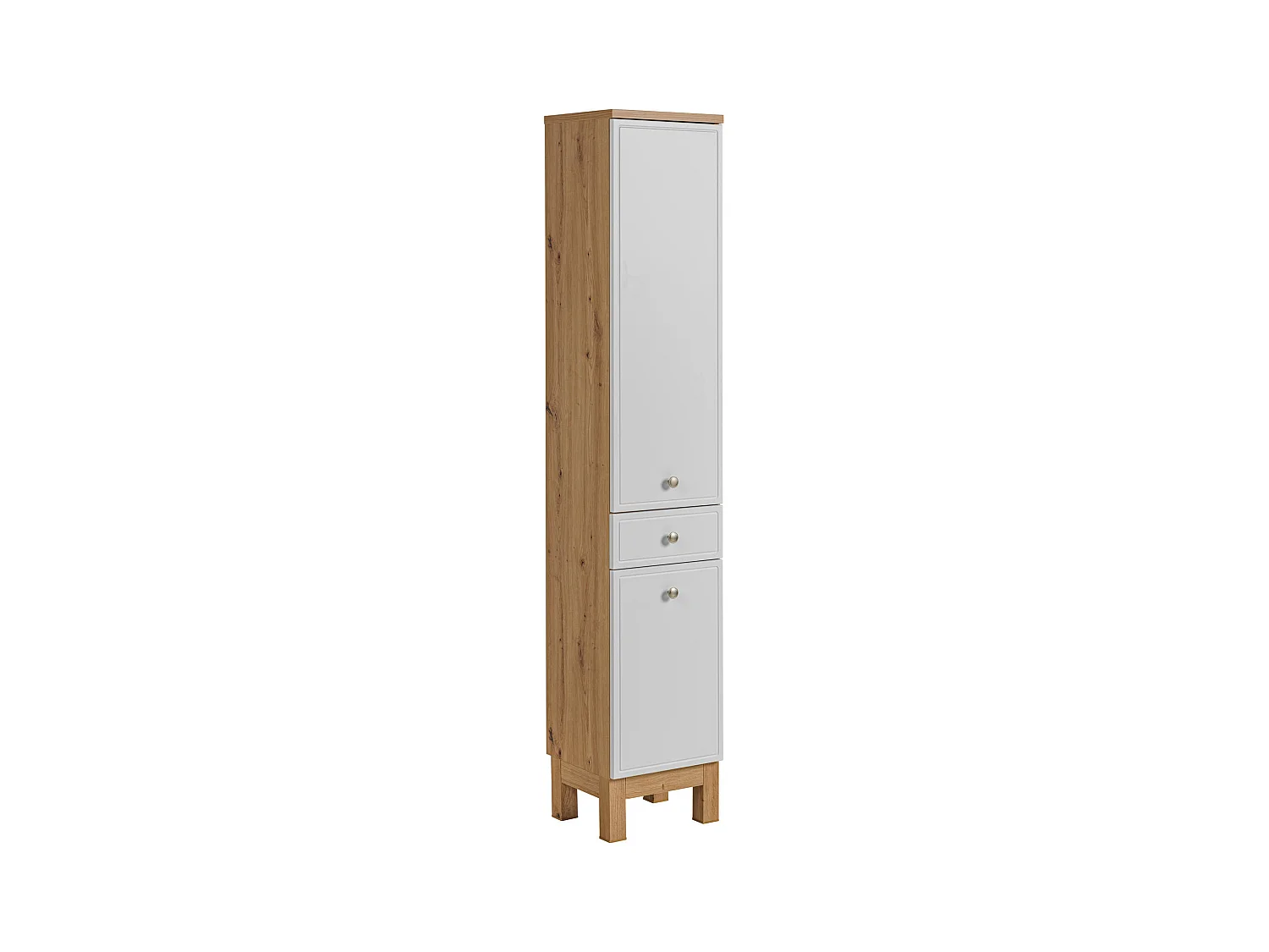 Armoire Haute SAMOA HC35 2D1D 35x33x186 Blanc