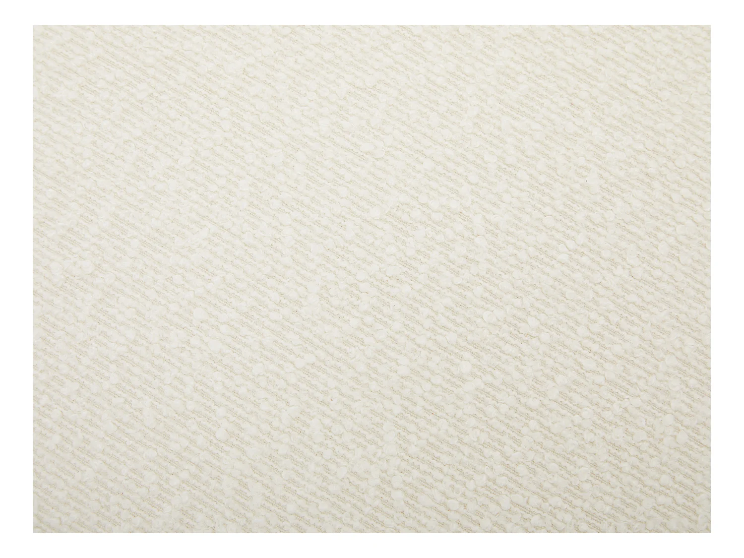 Lot de 6 chaises en tissu bouclette et bois d'hévéa - Blanc et Noir - JASMENA