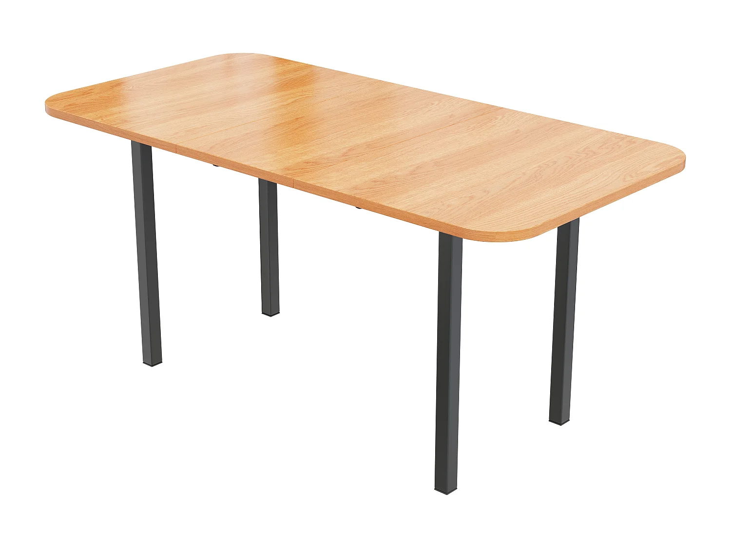 Rozkładany stół jadalny z MDF - 120/160 x 80 cm - odpowiedni dla 4 do 6 osób - Naturalny