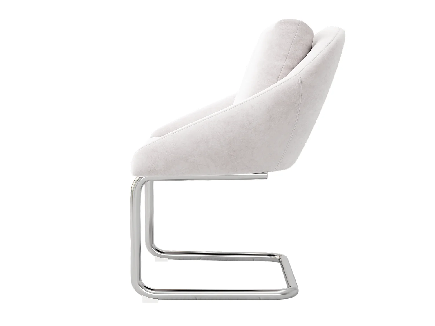 Lot de 2 Chaises en velours - structure en métal - Beige