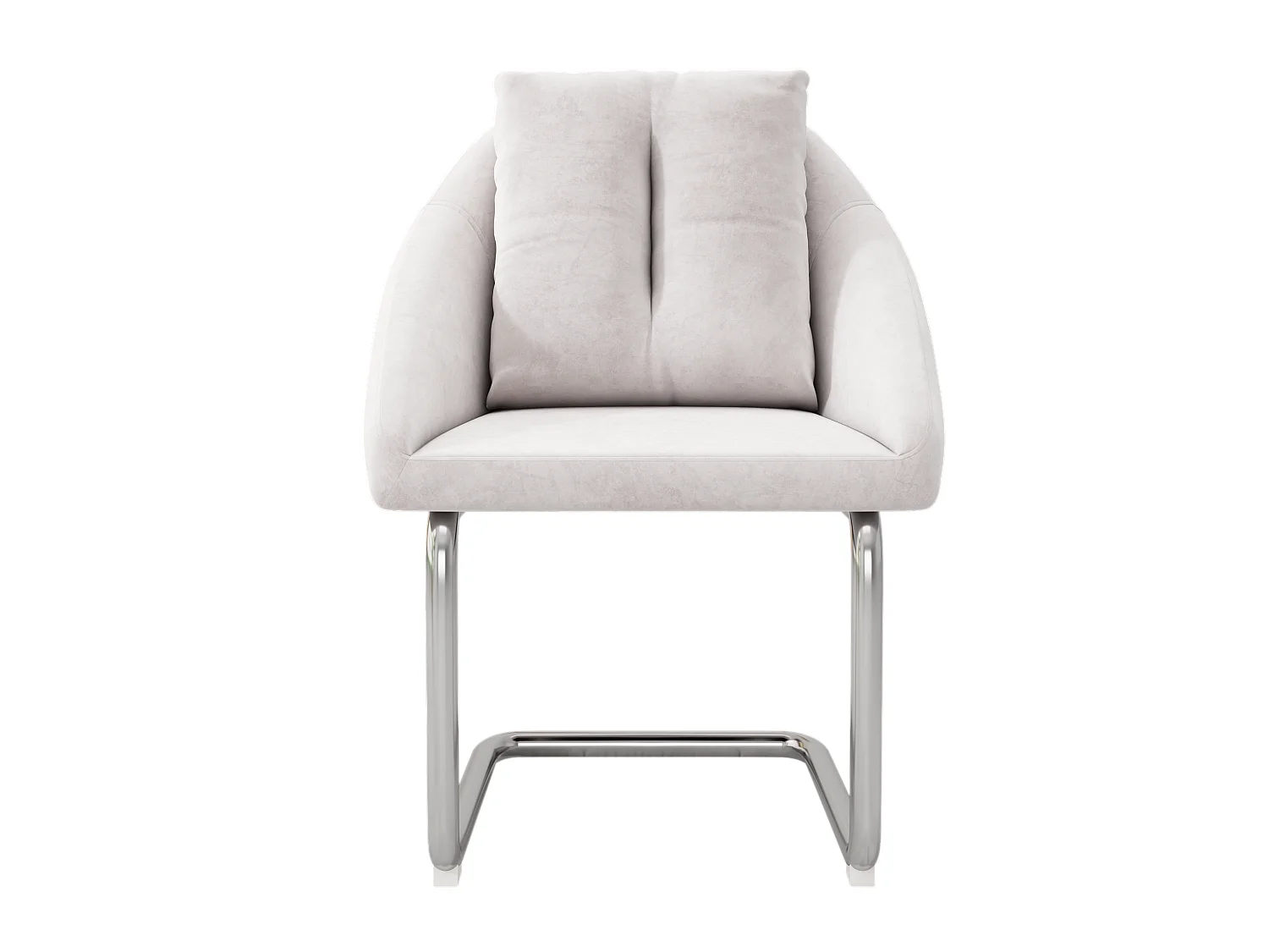 Lot de 6 Chaises en velours - structure en métal - Beige