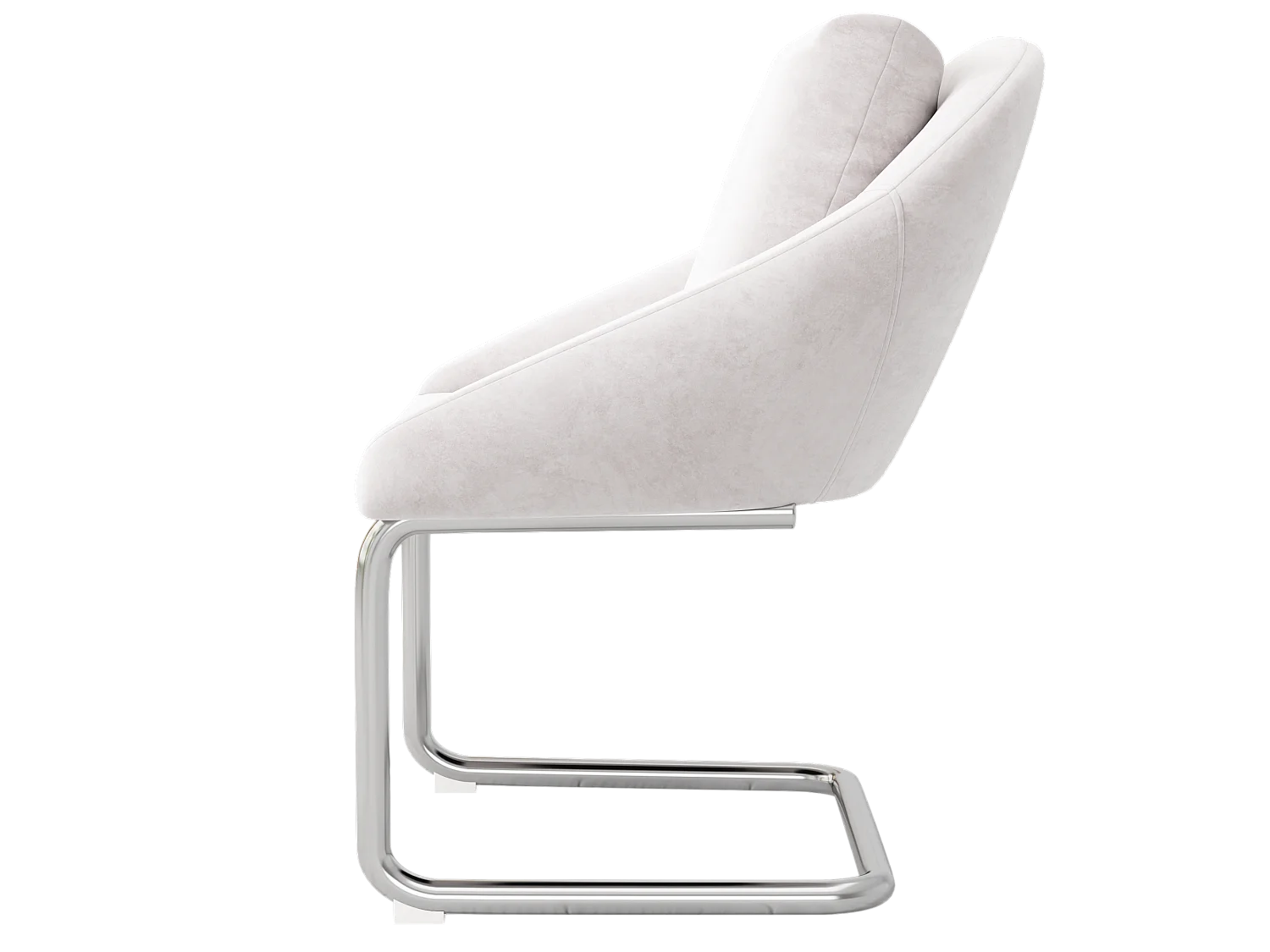 Lot de 6 Chaises en velours - structure en métal - Beige