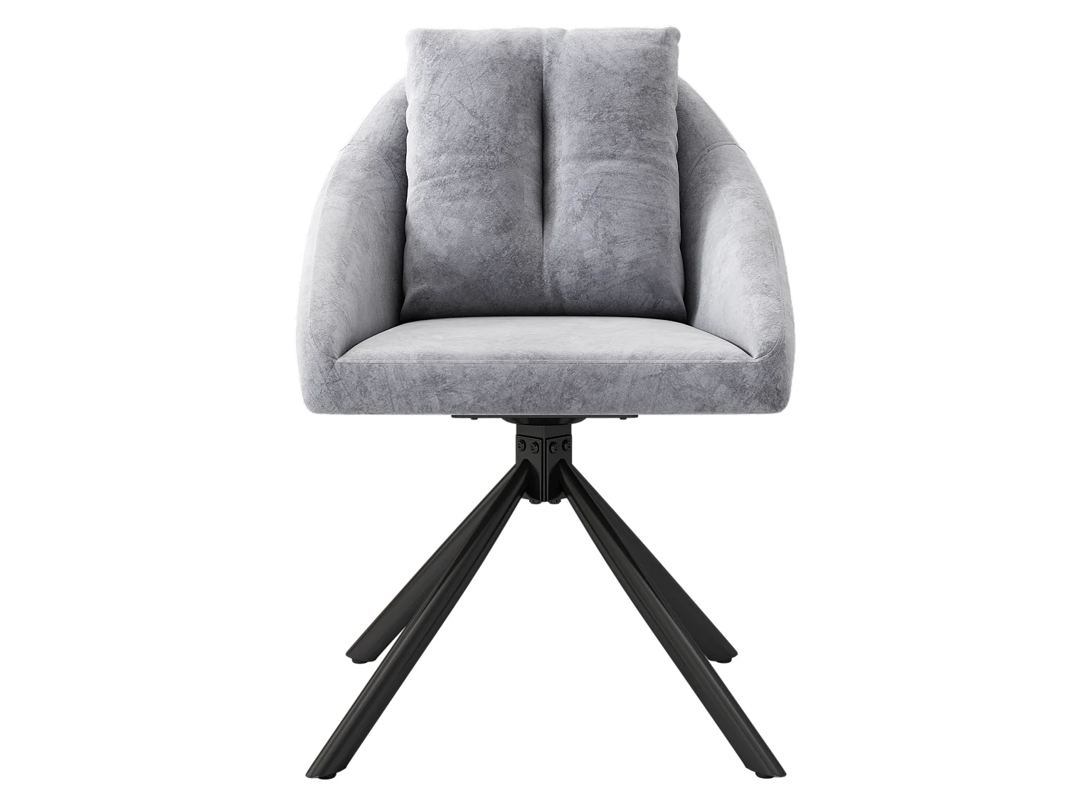 Set van 2 Fluwelen draaistoelen - metalen structuur - Grijs