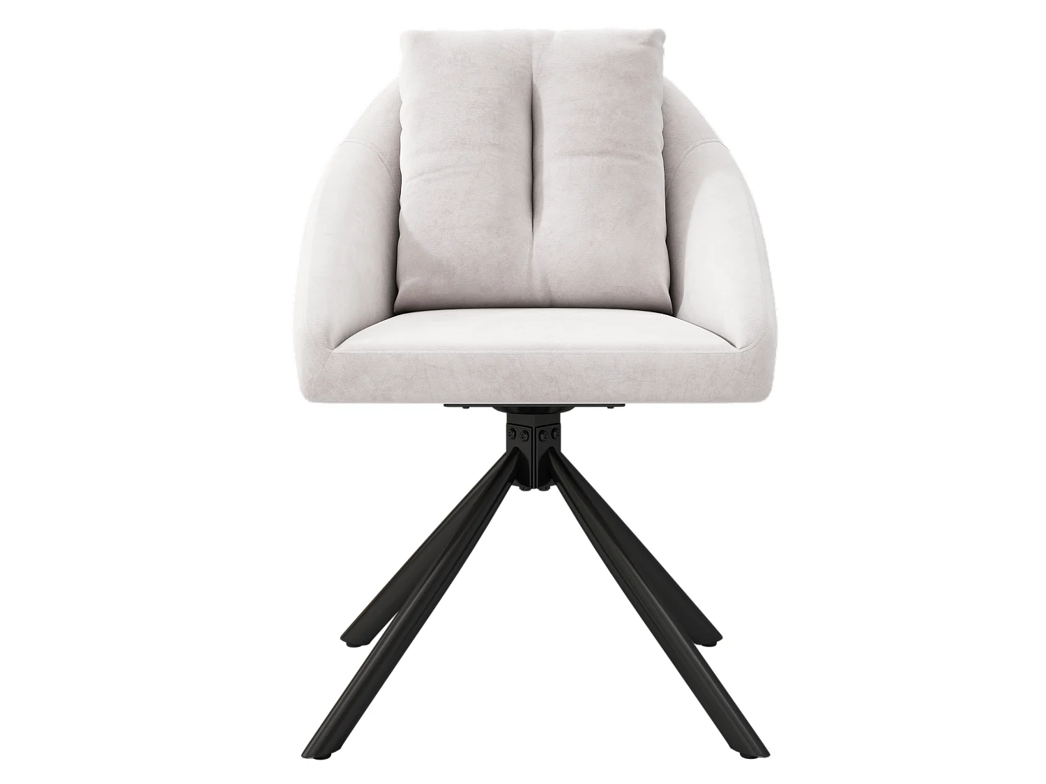 Set 2 sedie girevoli Velvet - struttura in metallo - Beige