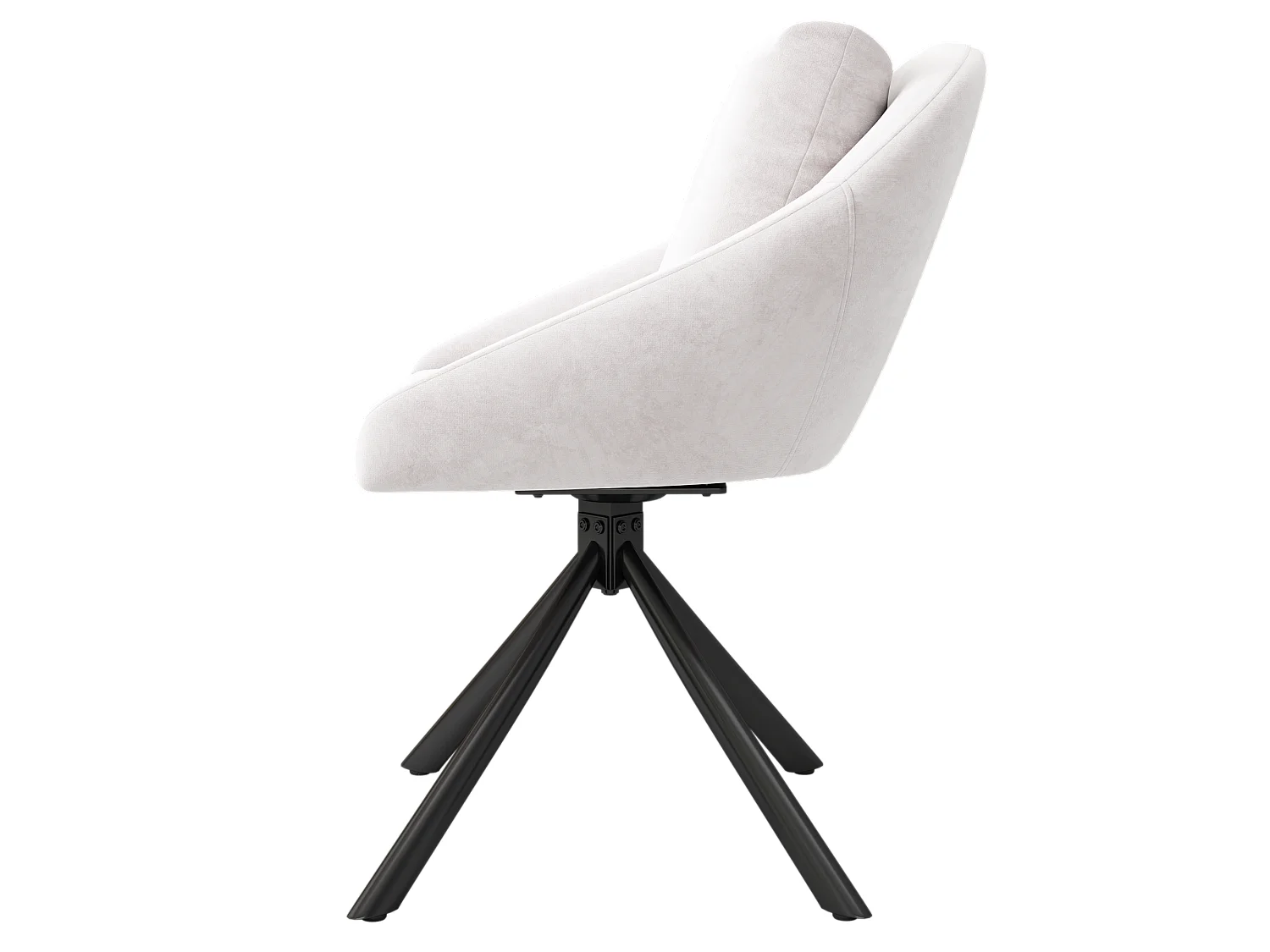 Set 2 sedie girevoli Velvet - struttura in metallo - Beige