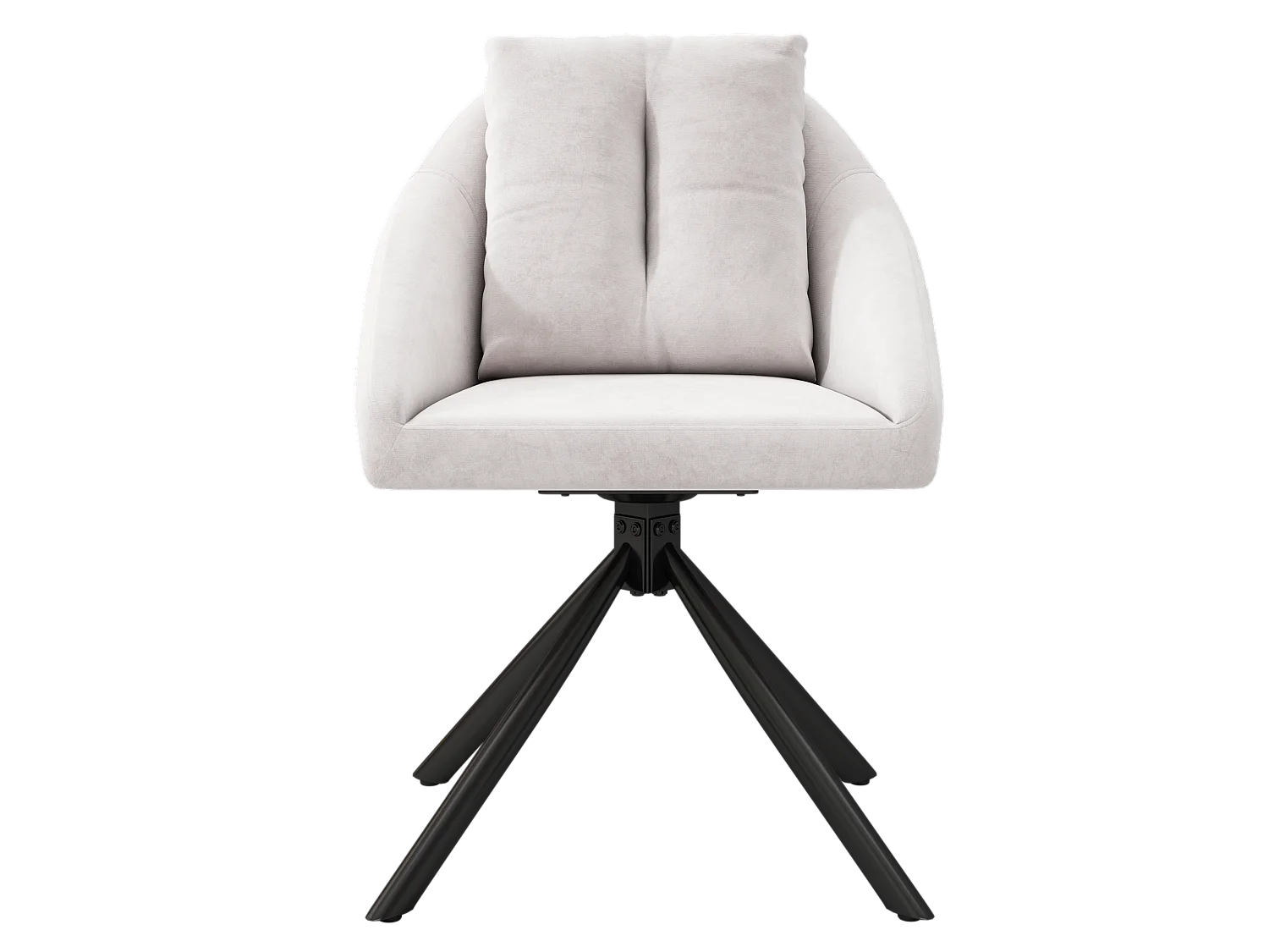 Set mit 2 Drehstühlen aus Samt – Metallstruktur – Beige