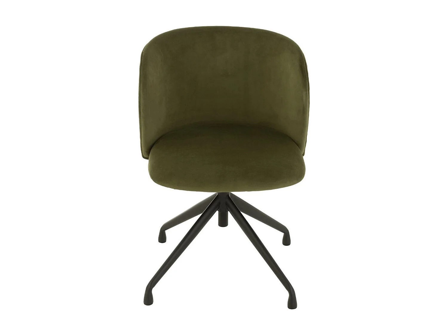 Chaises pivotantes réglables en hauteur velours (lot de 2) - MIA