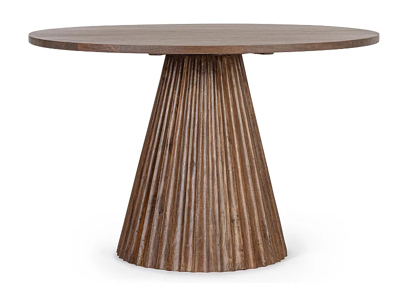 Table à manger ronde en manguier D120 6 personnes - AGRA