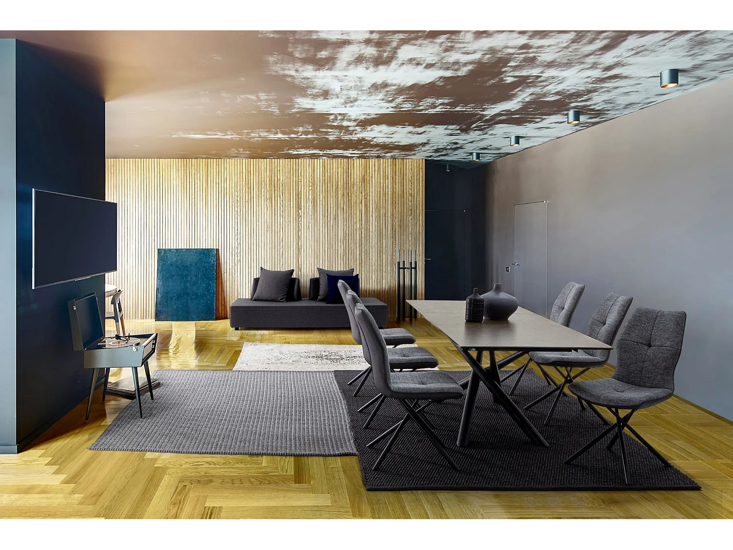 Table à manger rectangulaire extensible en céramique 6/8 places L160/220 - SOLINE