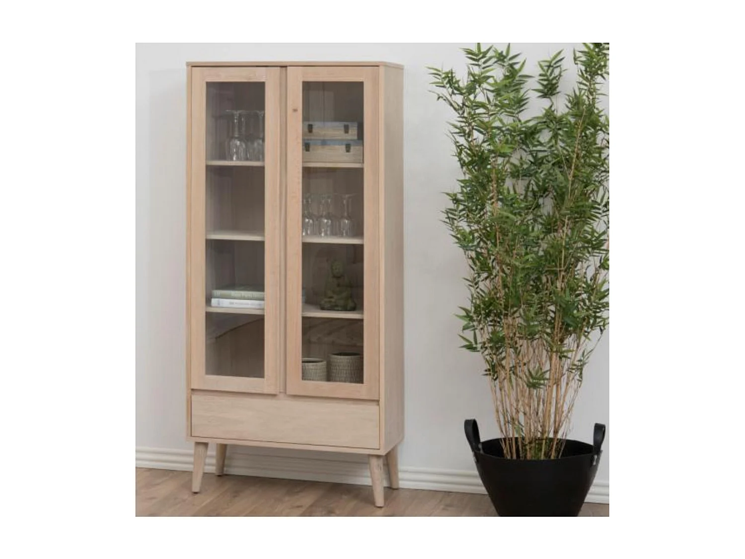 Vitrine en bois clair - NOGANA