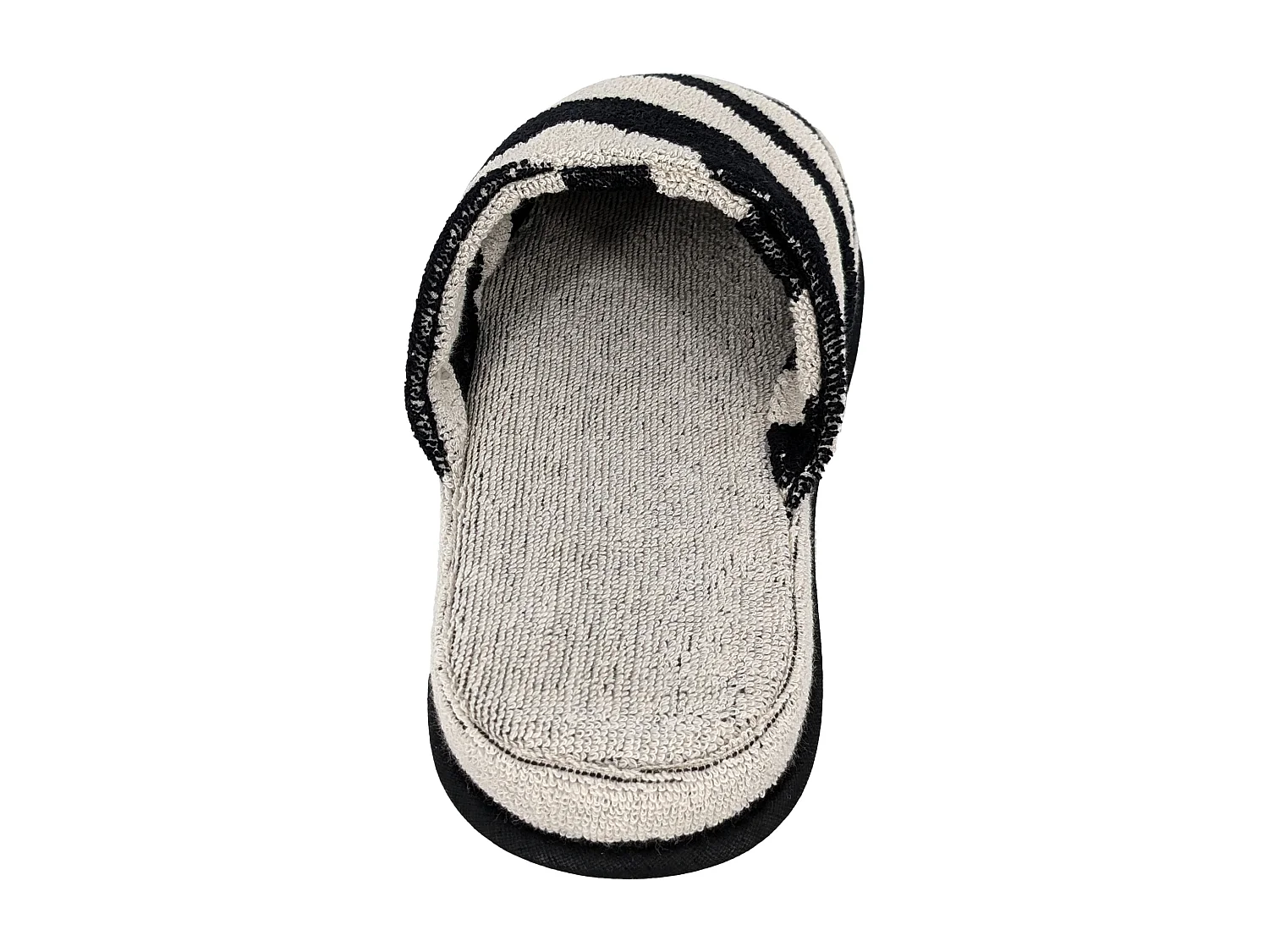 Chaussons de bain à rayures collection ZEBRA coton taille L/XL beige