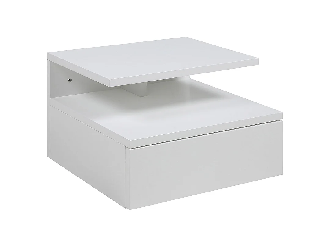 Ashlan table de nuit 1 tiroir blanche.