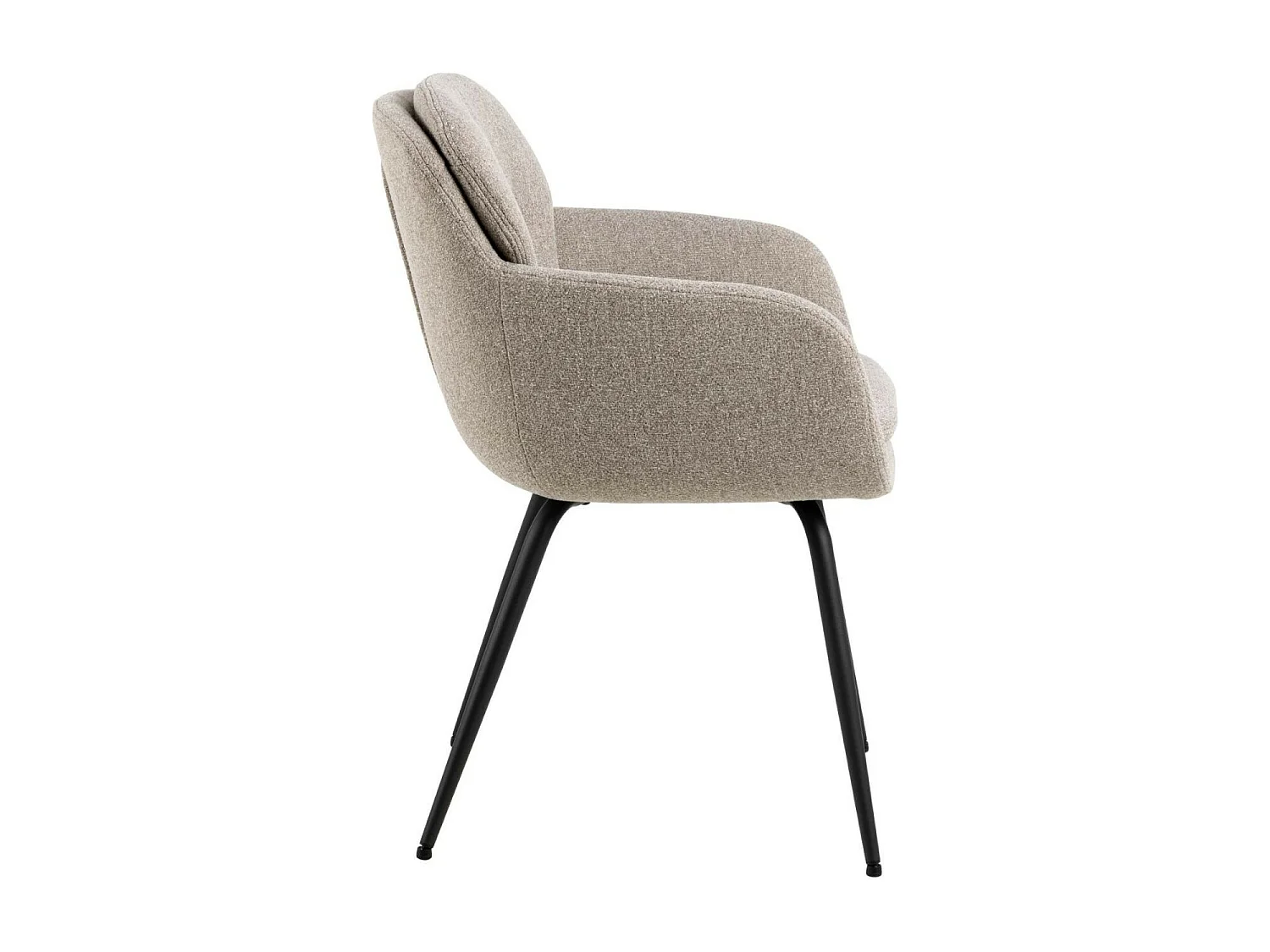 Chaises de salle à manger pieds métal assise tissu  (lot de 2) - MARTA