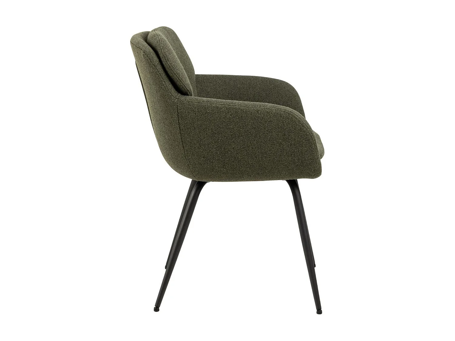 Chaises de salle à manger pieds métal assise tissu  (lot de 2) - MARTA