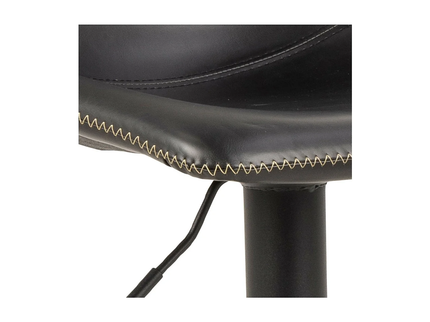 Tabourets de bar simili piétement tulipe métal noir (lot de 2) - JACK