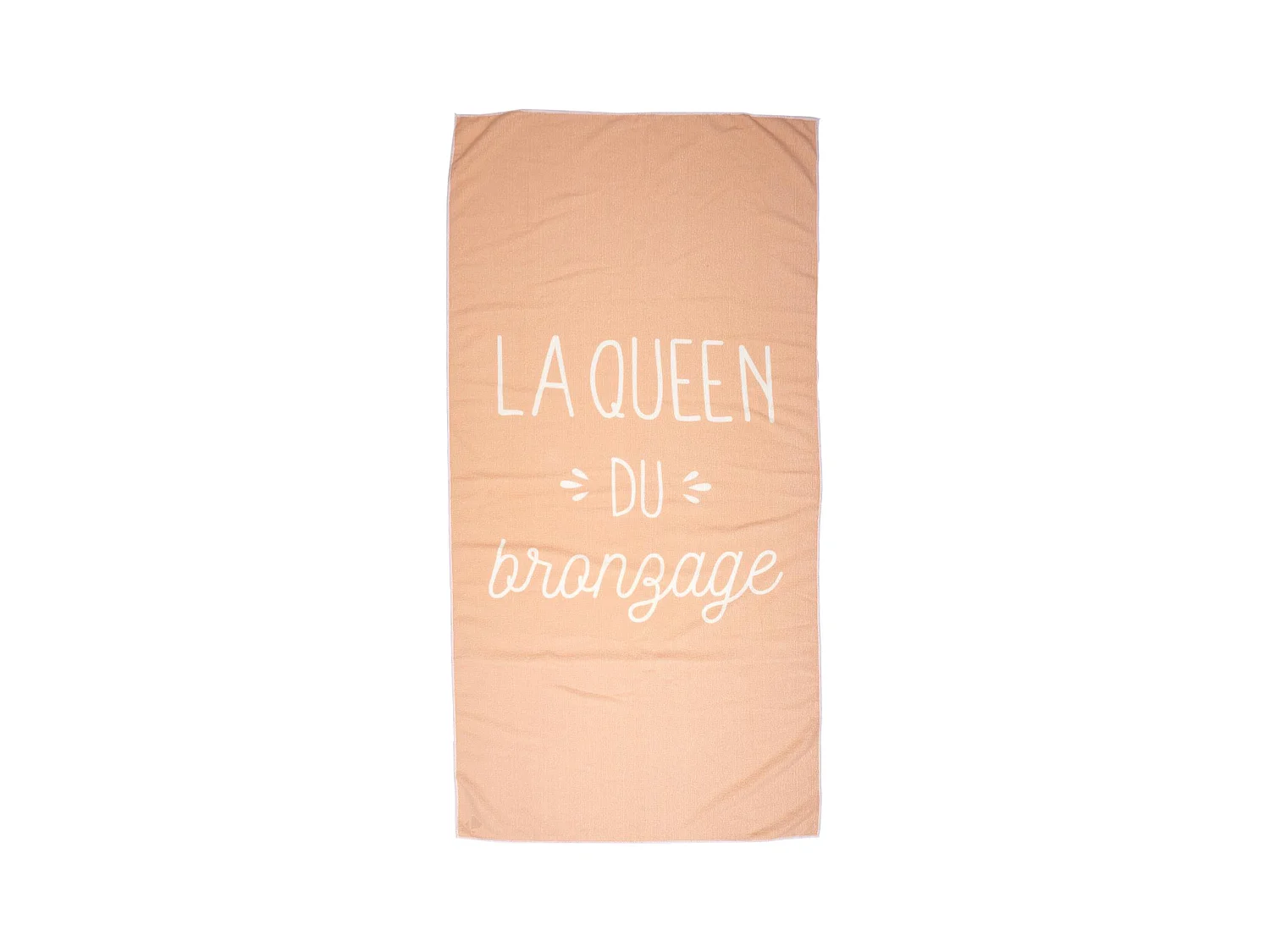 Drap de plage 70x140 cm en polyester collection KANEOHE modèle "La queen du bronzage" rose
