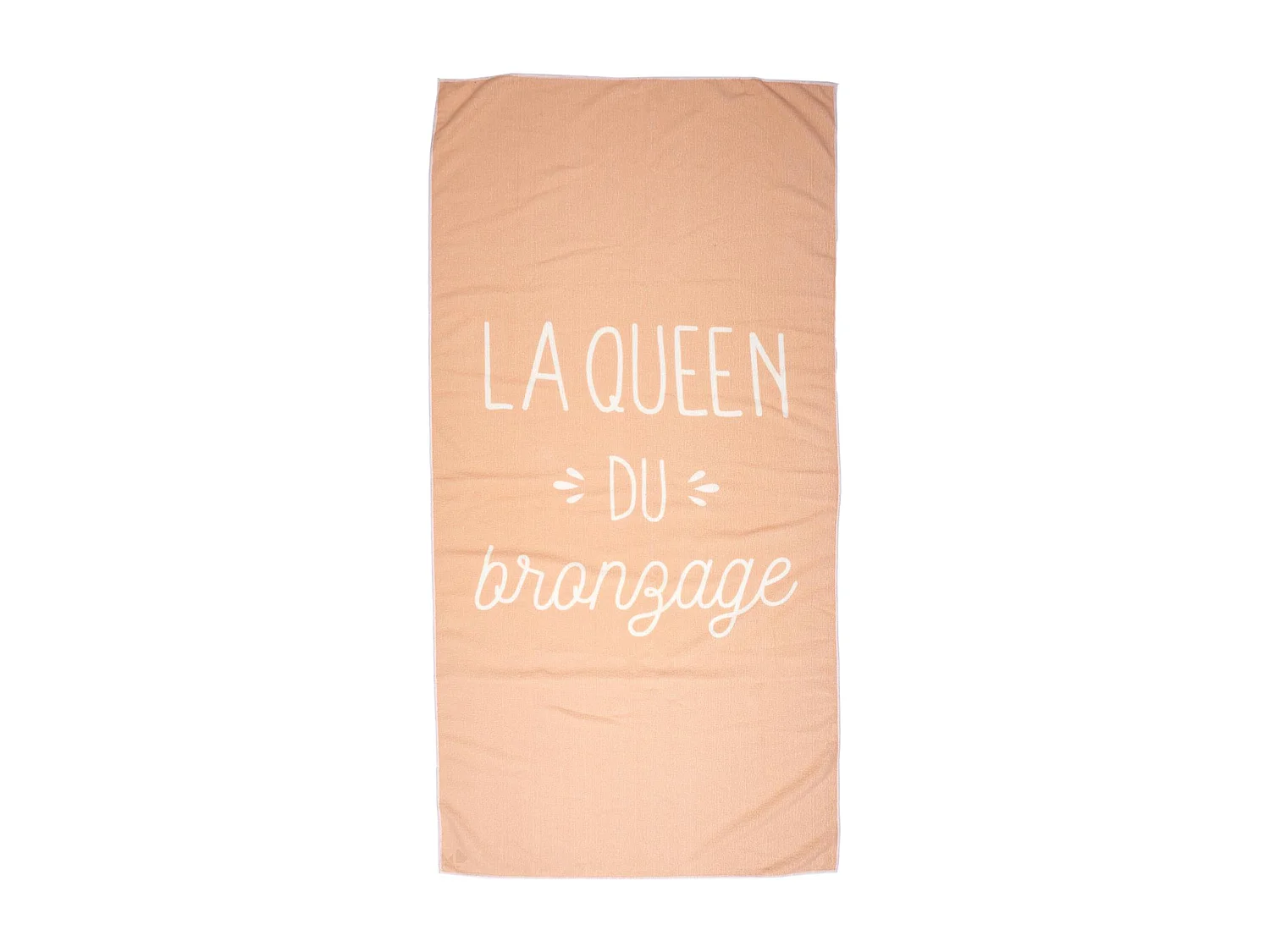 Drap de plage 70x140 cm en polyester collection KANEOHE modèle "La queen du bronzage" rose