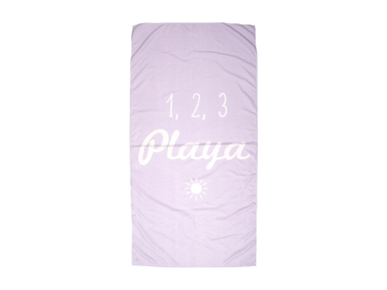 Drap de plage 70x140 cm en polyester KANEOHE modèle "1 2 3 Playa" violet