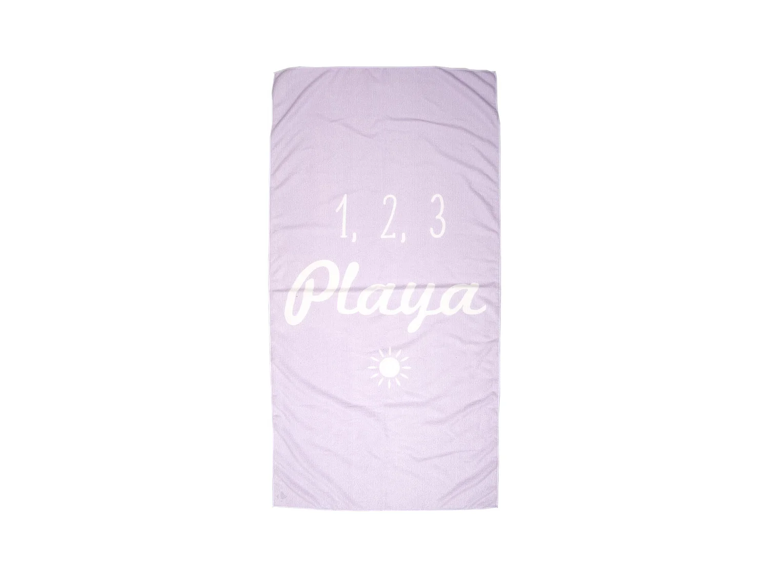 Drap de plage 70x140 cm en polyester KANEOHE modèle "1 2 3 Playa" violet