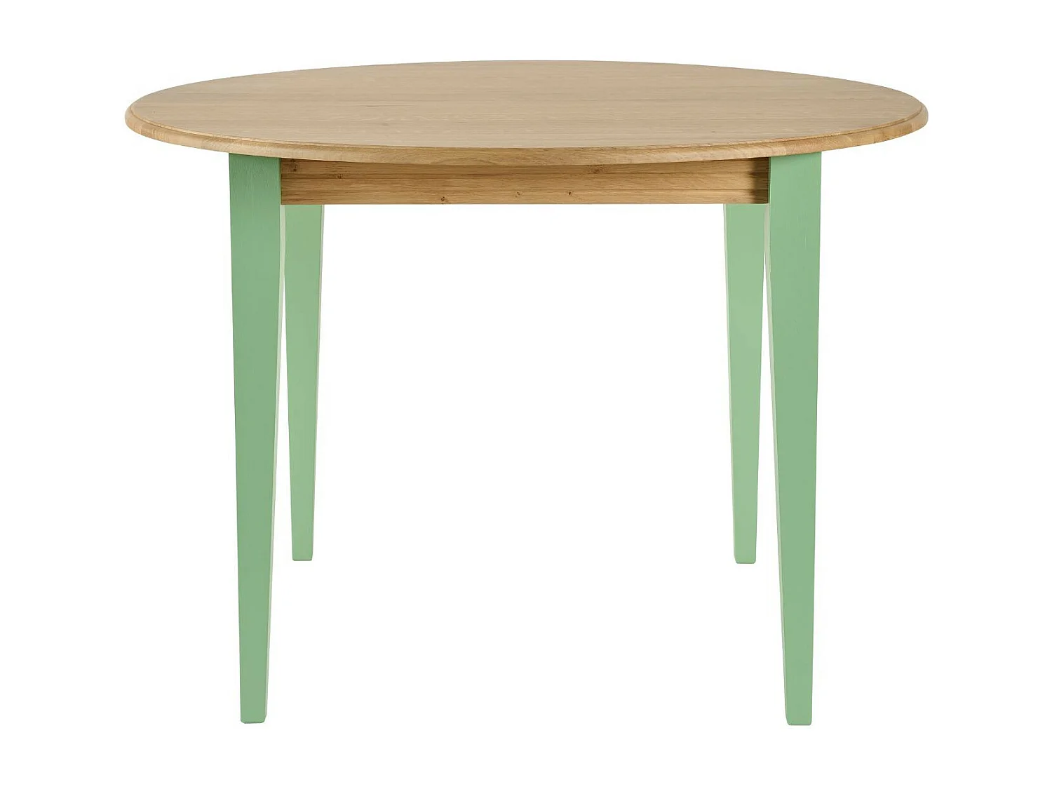 Table ronde extensible en bois 4/6 places D105 pieds colorés - VICTORIA