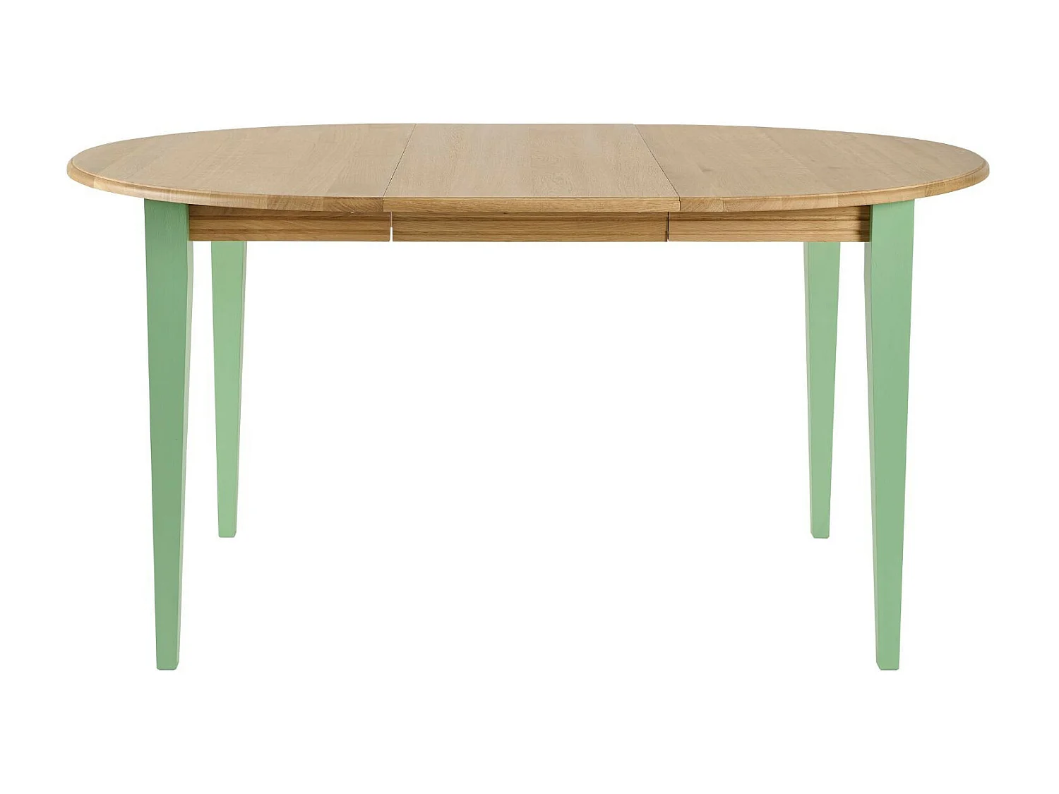 Table ronde extensible en bois 4/6 places D105 pieds colorés - VICTORIA