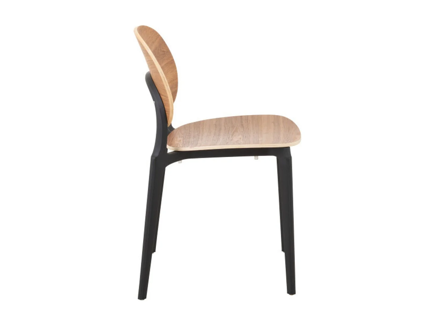 Chaises de salle à manger naturel/noire style japandi (lot de 2) - YUMI