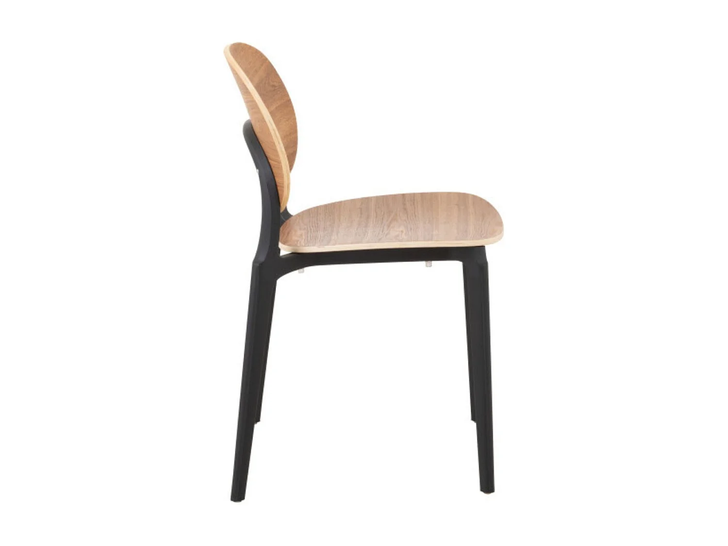 Chaises de salle à manger naturel/noire style japandi (lot de 2) - YUMI