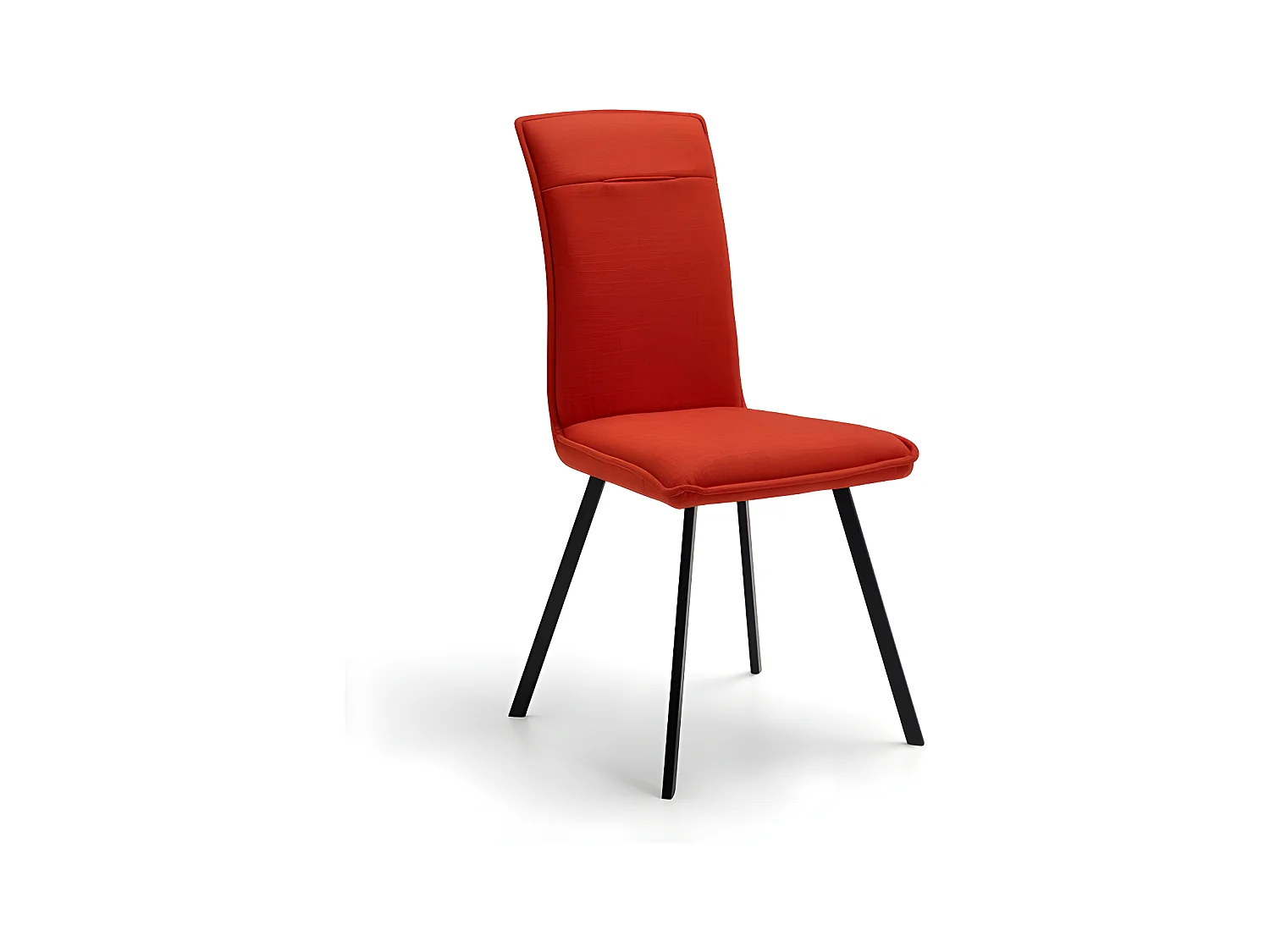 Ciao lot de 4 chaises en tissu rouge