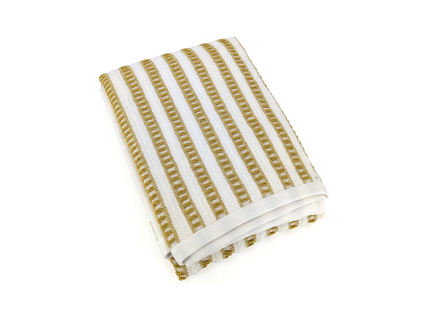 Drap de bain coton 100x150cm SANTORINI rayures jaune