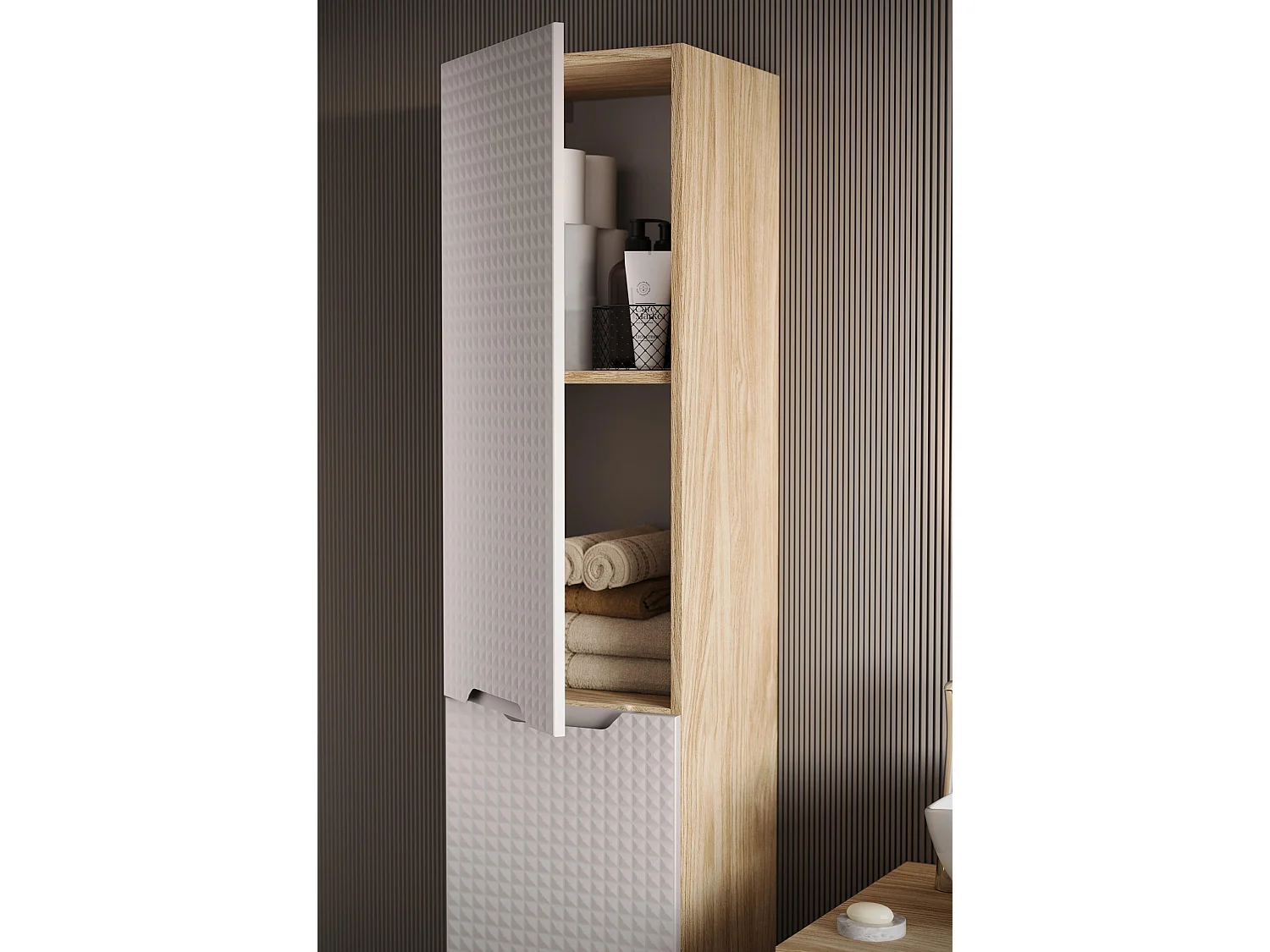 Armário Alto LUXOR HC40 2D 40x33x170 Bege