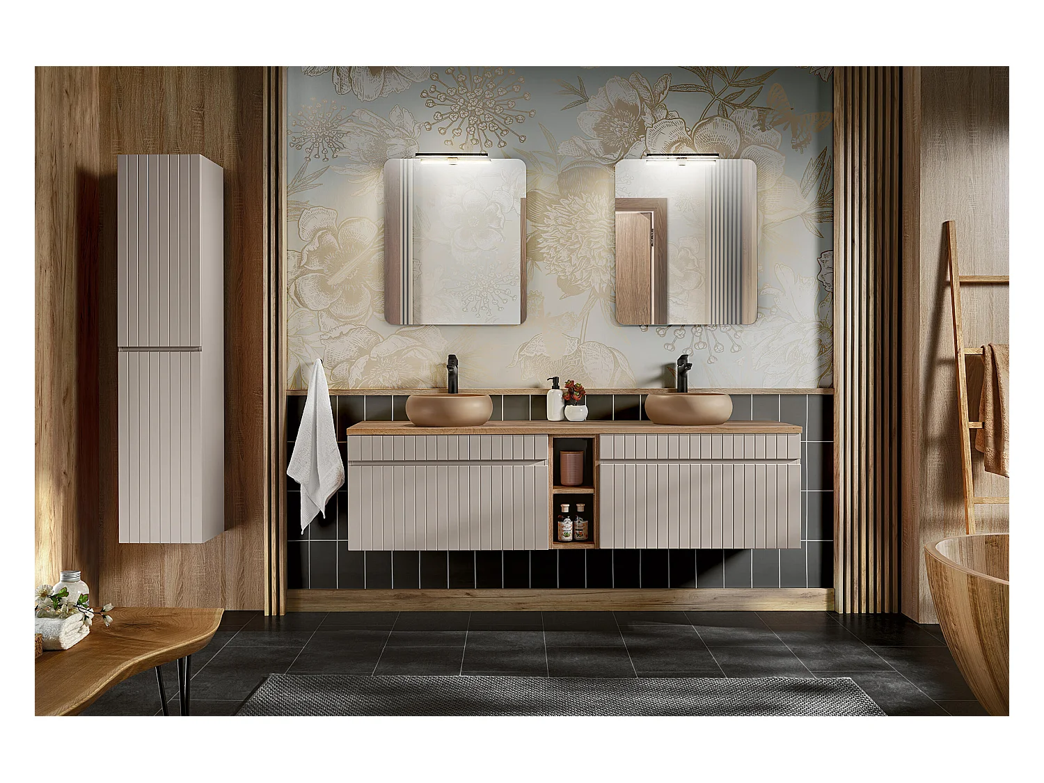 Armoire Haute ICONIC HC35 2D 35x33x160 Clair naturel