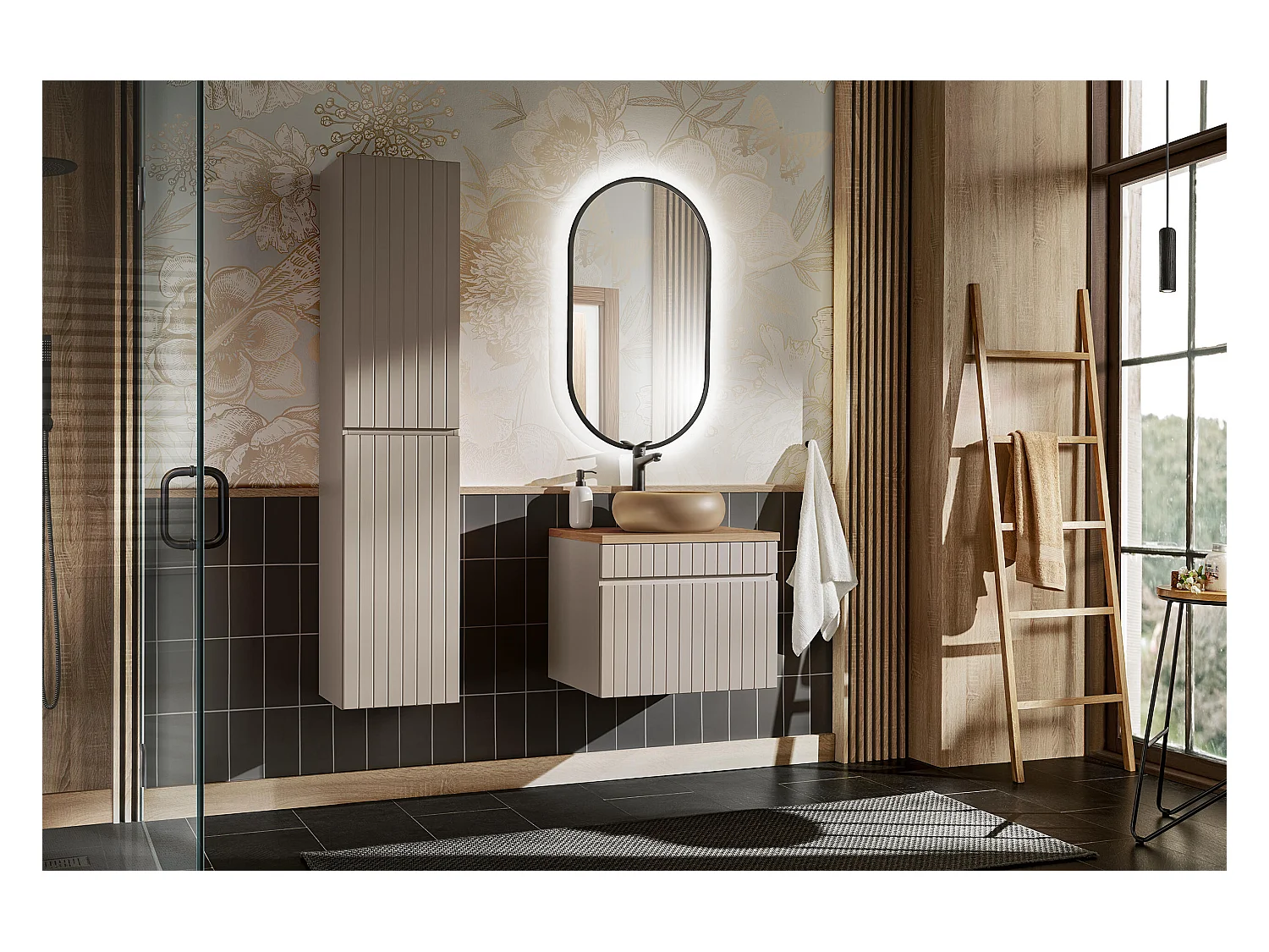 Armoire Haute ICONIC HC35 2D 35x33x160 Clair naturel