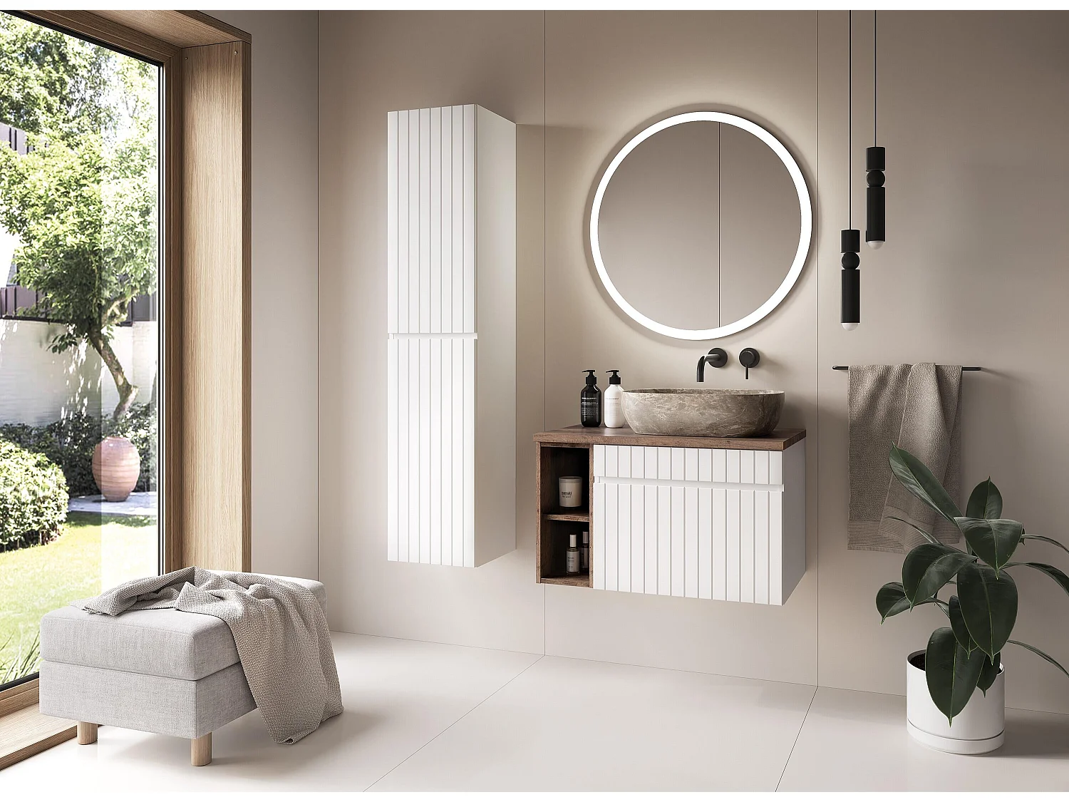 Armário Alto ICONIC HC35 2D 35x33x160 Branco