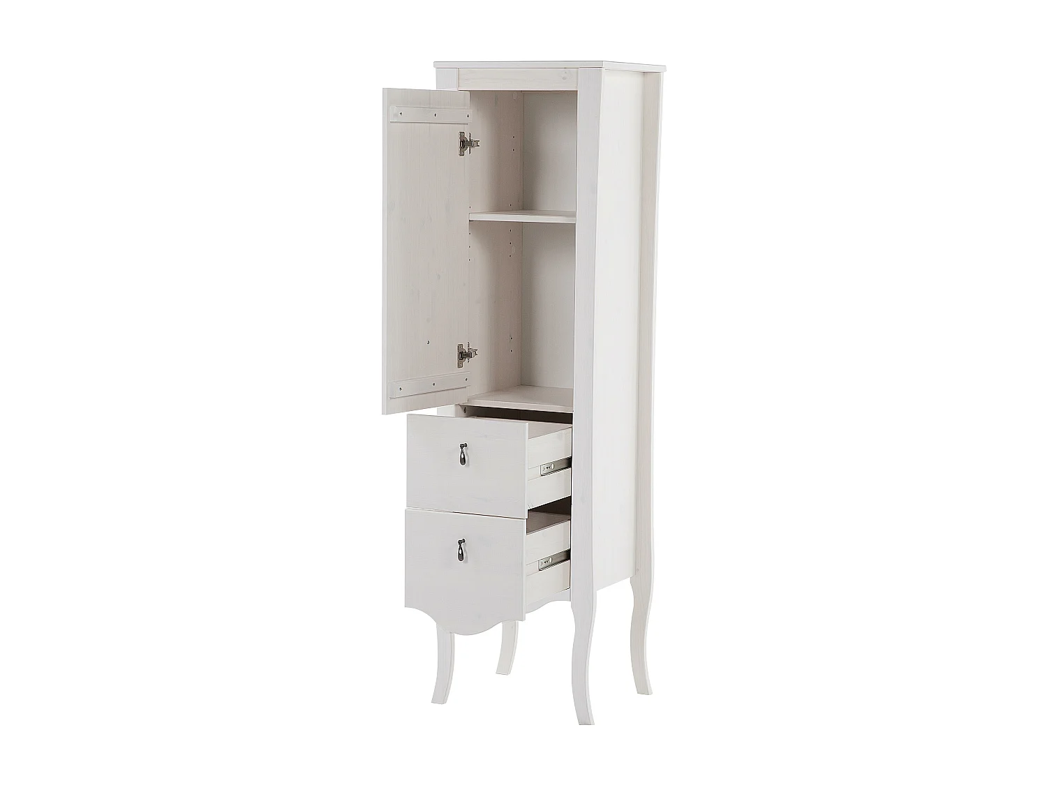 Armoire Haute ELISABETH HC45 1D2D 45x36x157 Blanc