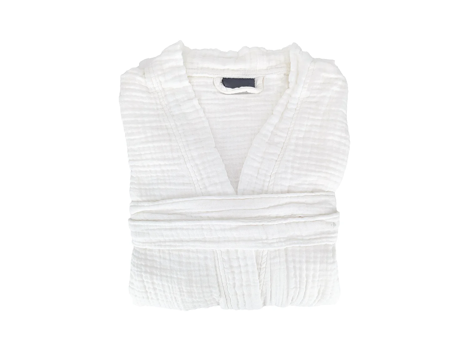 Peignoir col kimono KEA mousseline de coton taille L-XL blanc neige