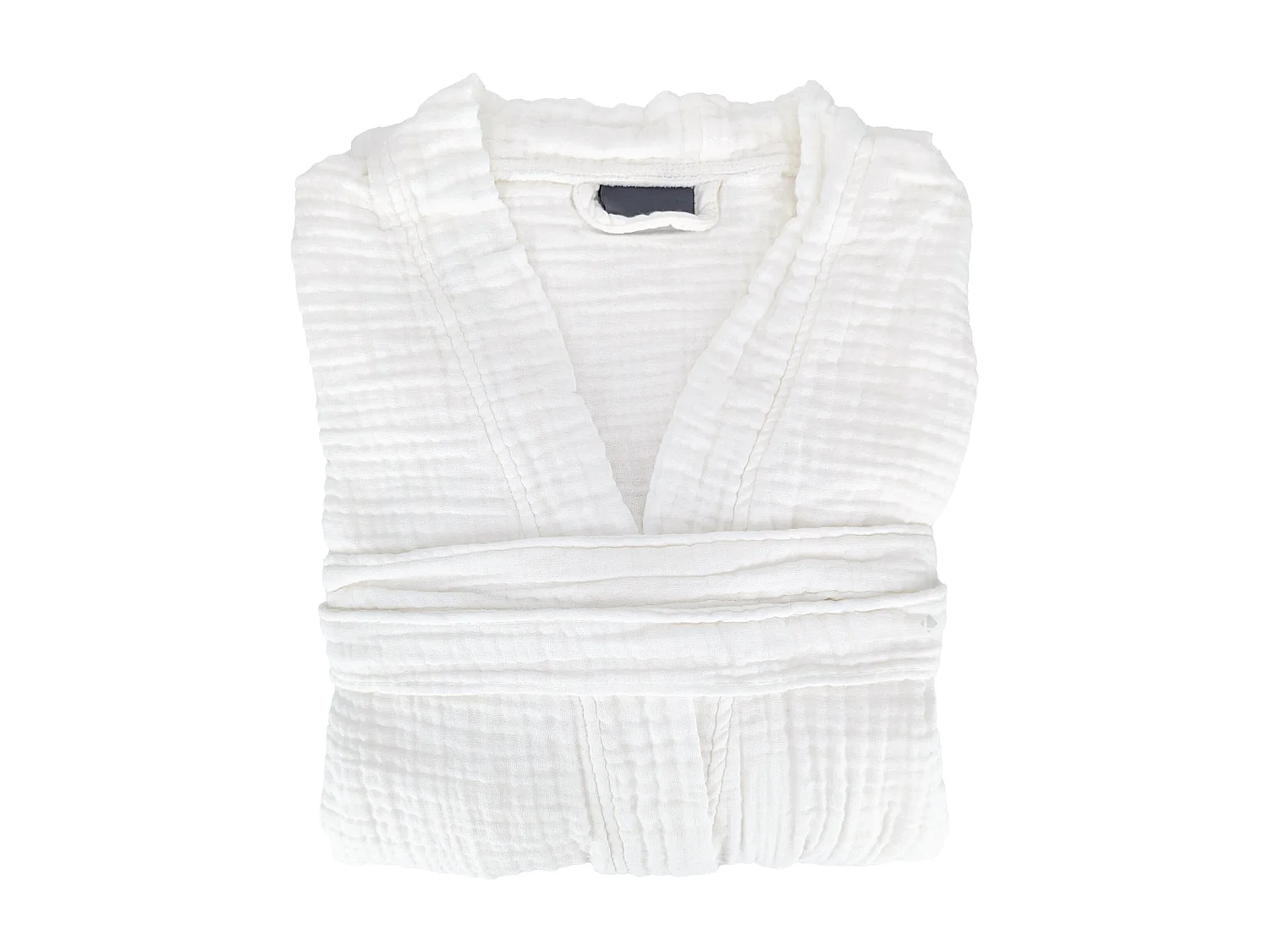 Peignoir col kimono KEA mousseline de coton taille L-XL blanc neige