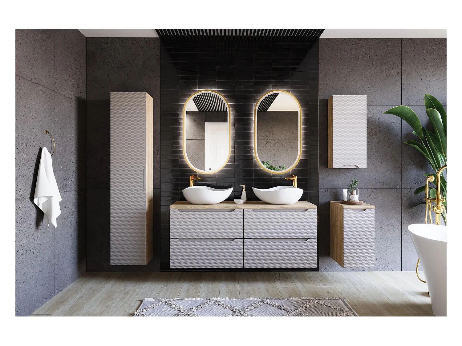 Armoire Haute OCEAN HC35 1D 35x33x170 Clair naturel