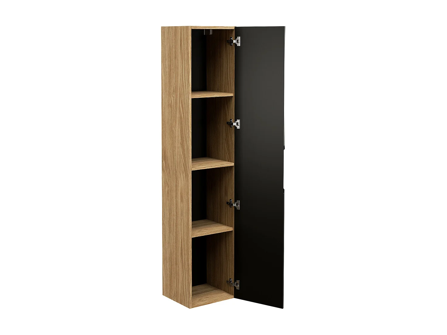 Hoge Kast LUXOR HC35 1D 35x33x170 Zwart
