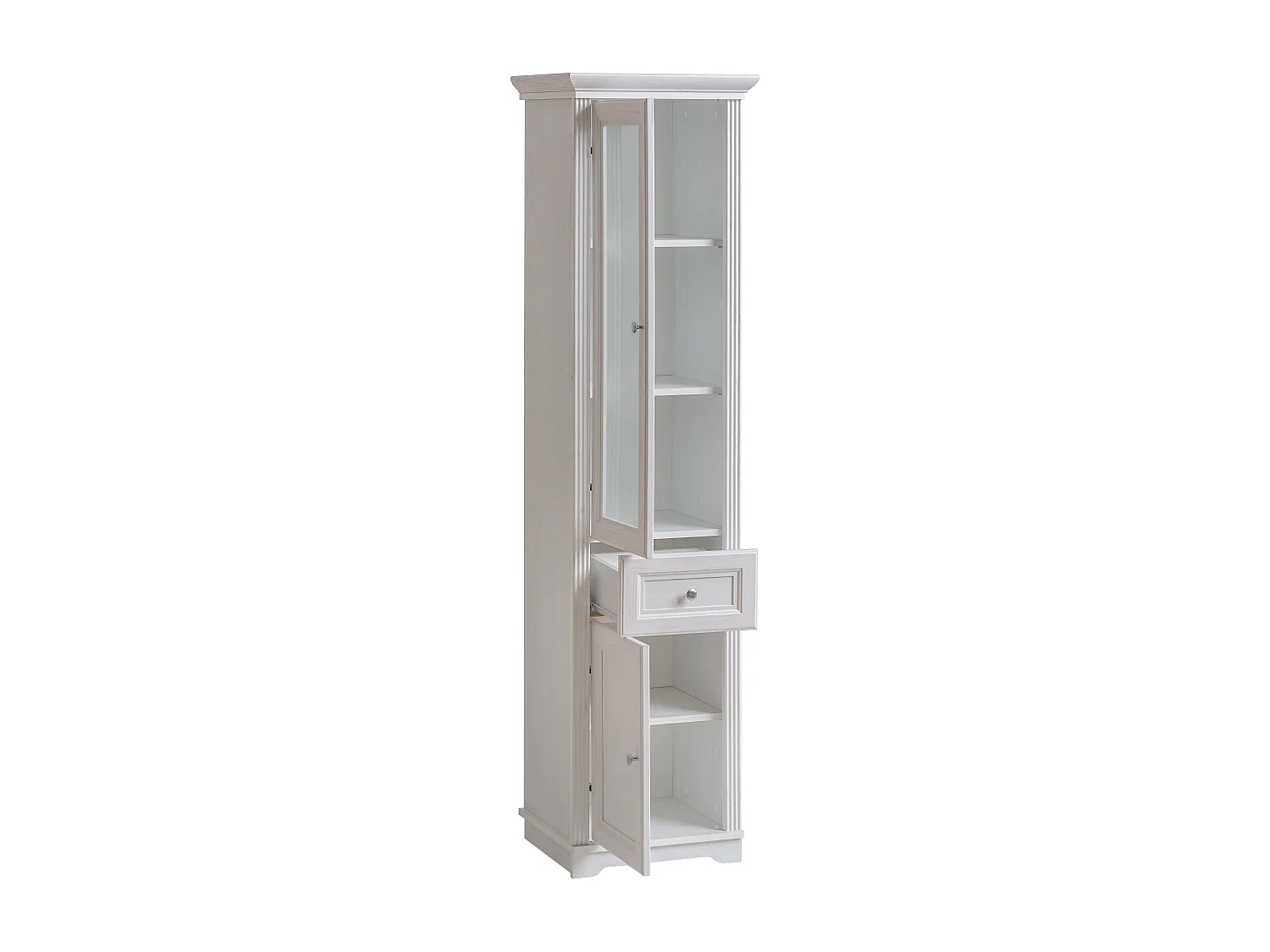 Hoge Kast PALACE HC49 2D1D 49x43x190 Wit
