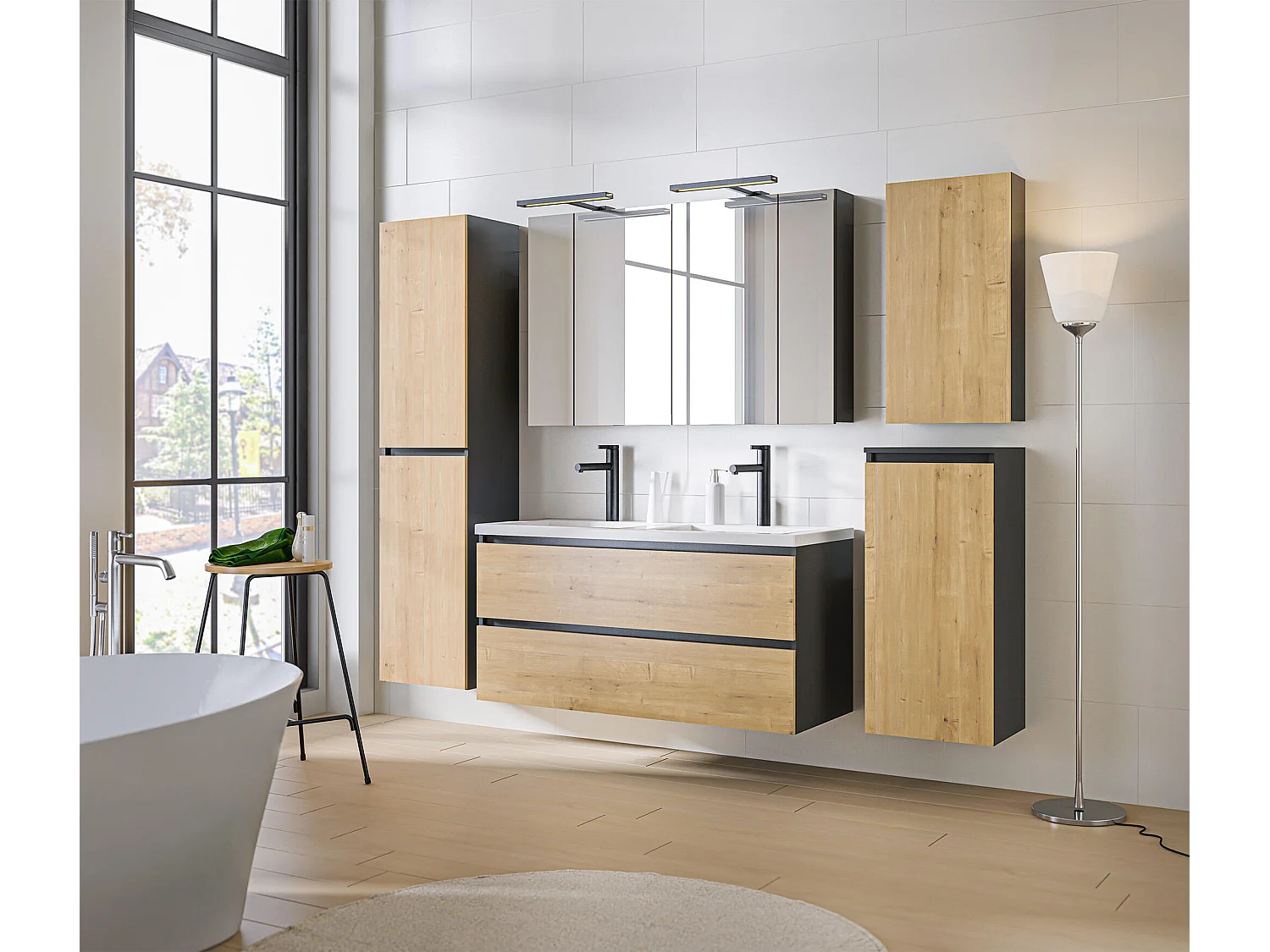 Armoires Latérales MONAKO SCAB40 40x33x87 Grisfoncé