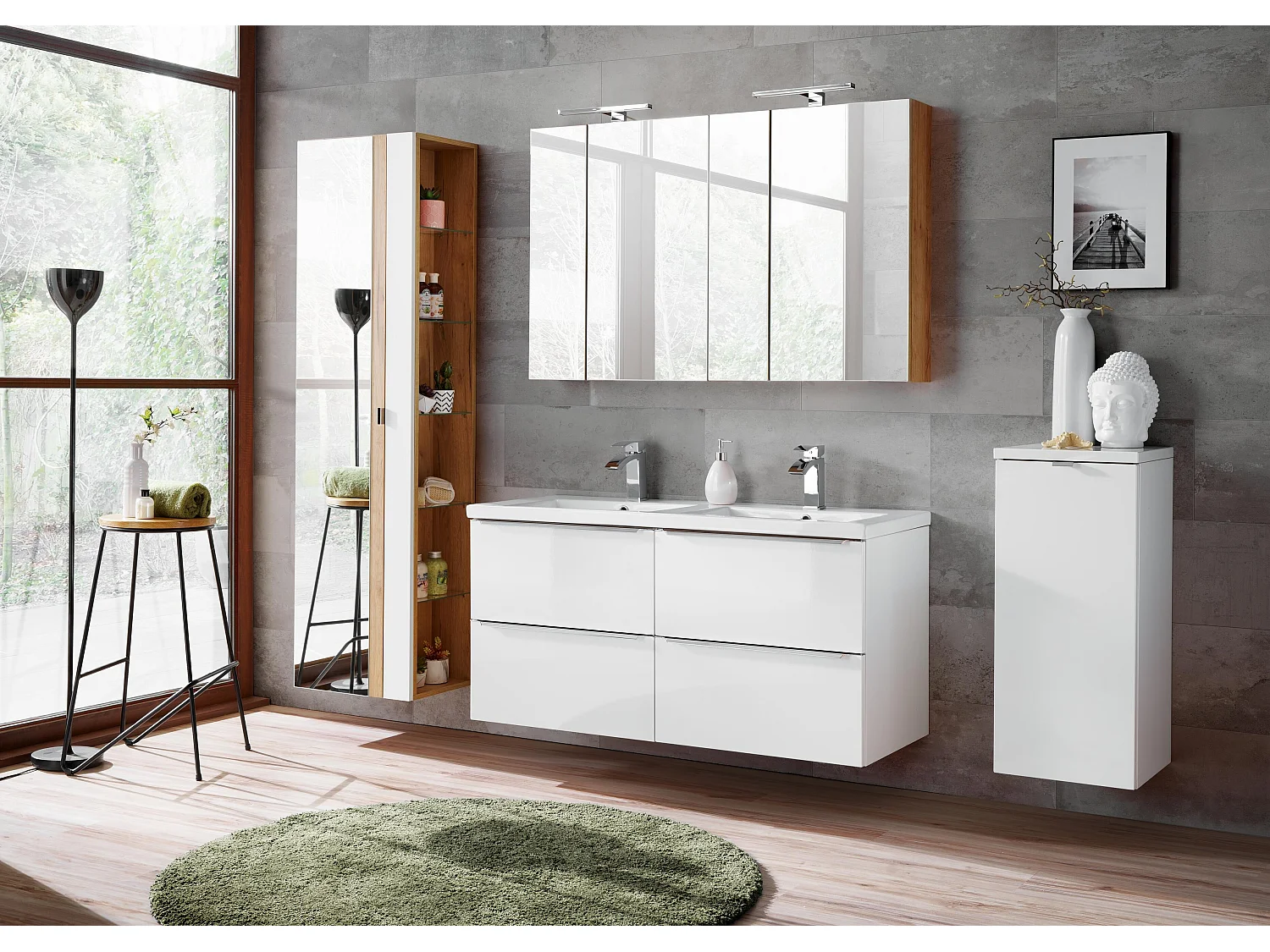 Hoge Kast CAPRI HC45 1D 45x33x170 Wit