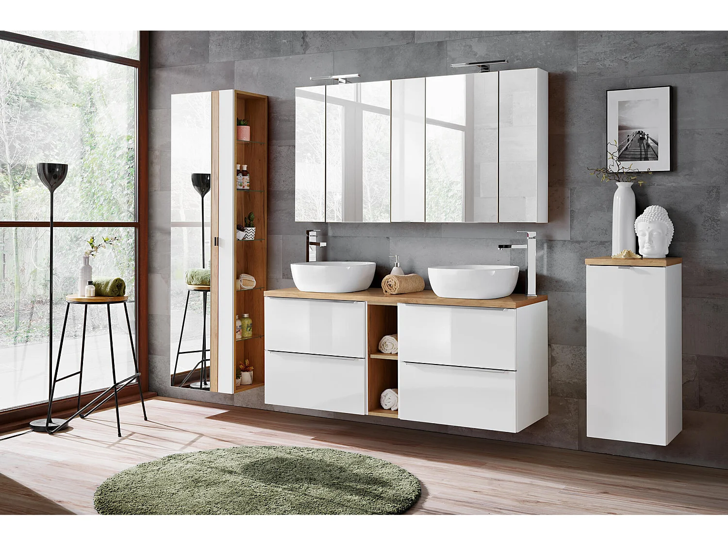 Armoire Haute CAPRI HC45 1D 45x33x170 Blanc