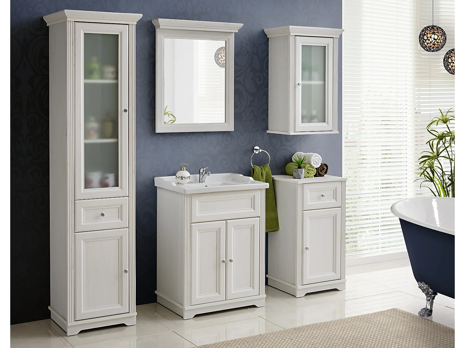 Zijkasten PALACE SCAB48 1D 48x33x76 Wit